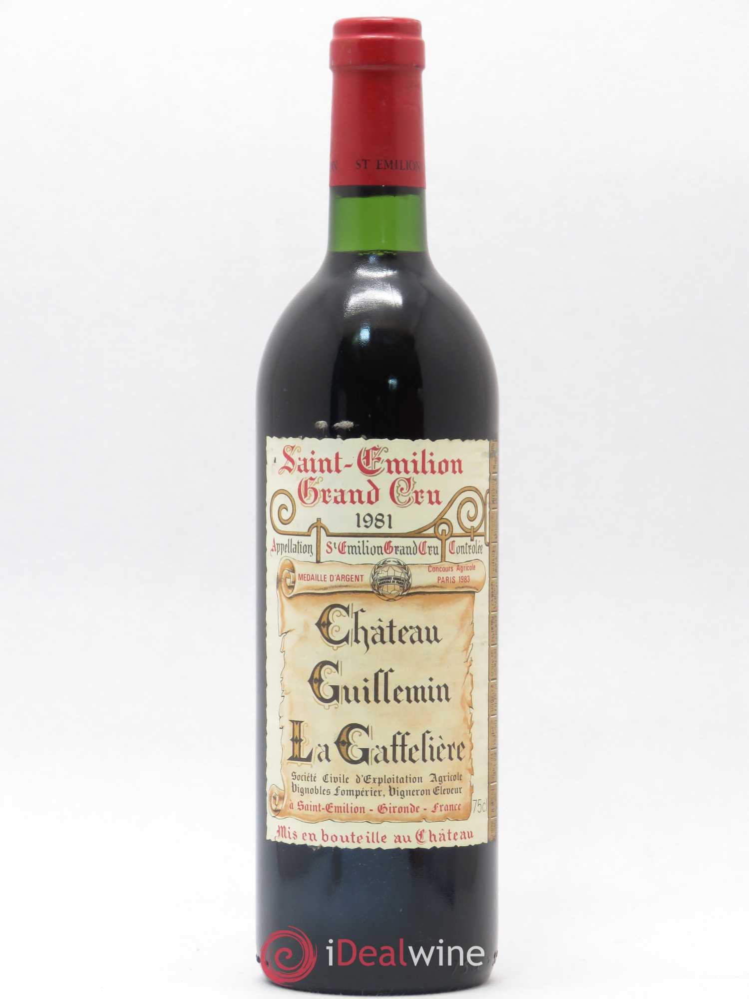 Saint-Émilion Grand Cru Château Guillemin La Gaffelière 1981 - Posten von 1 Flasche - 0