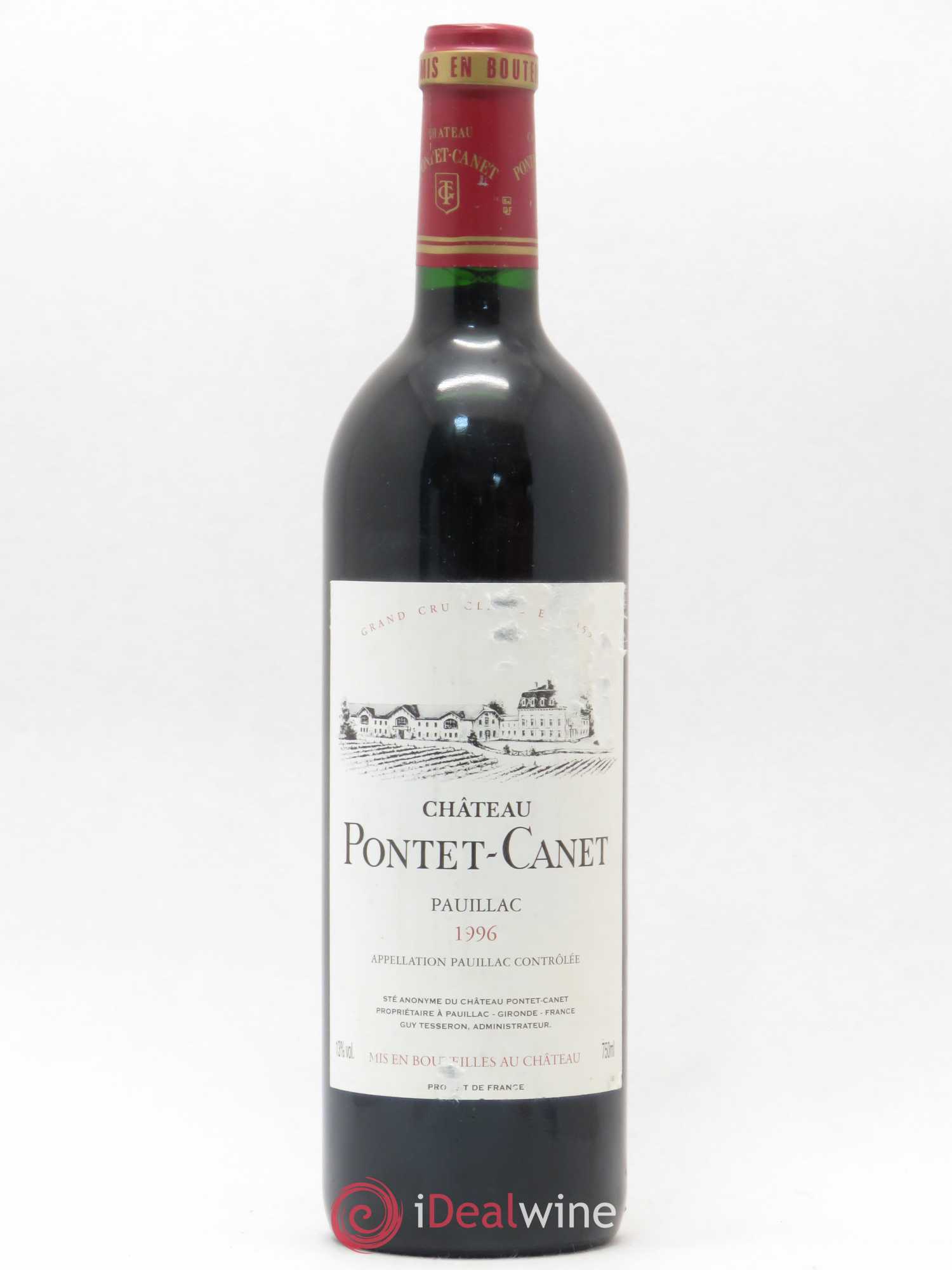 Château Pontet Canet 5ème Grand Cru Classé 1996 - Lot de 1 bouteille - 0