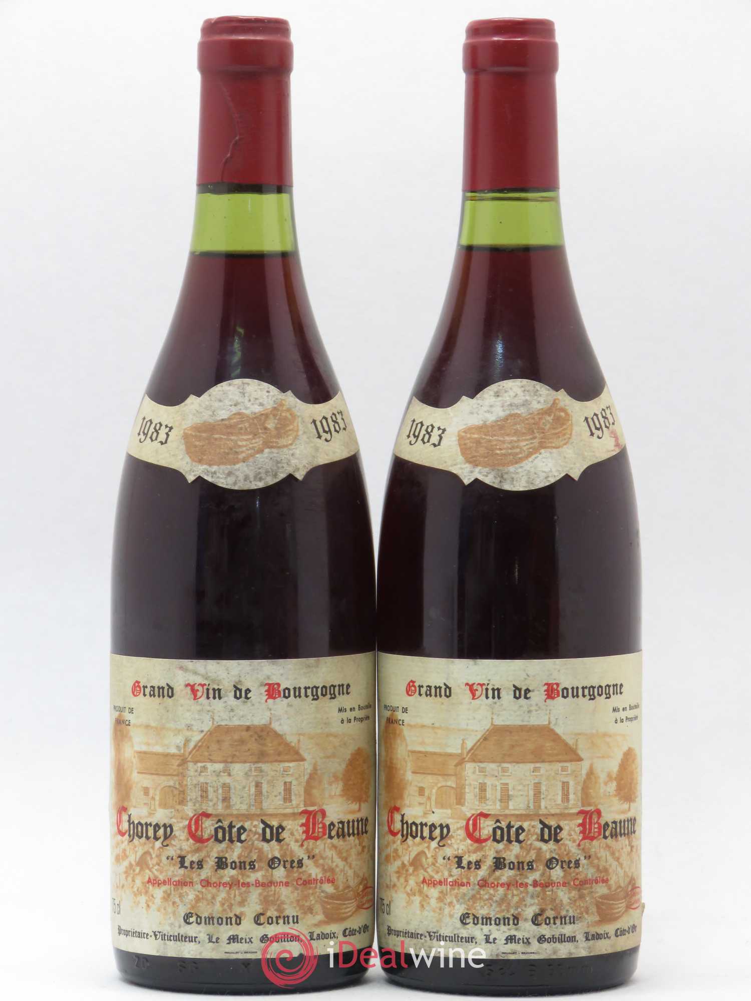 Chorey-lès-Beaune Les Bons Ores Edmond Cornu 1983 - Posten von 2 Flaschen - 0