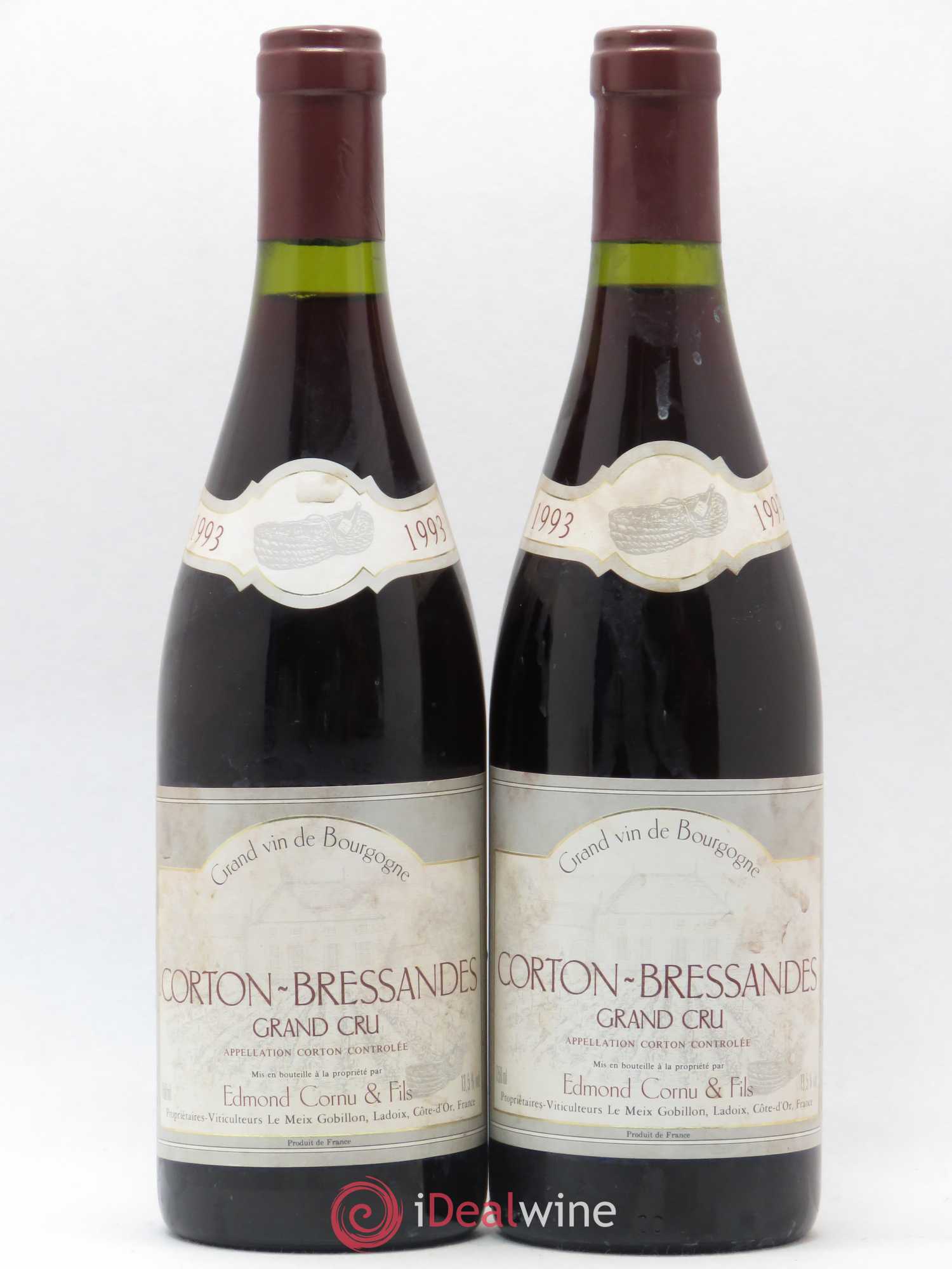 Corton Grand Cru Bressandes Edmond Cornu 1993 - Posten von 2 Flaschen - 0