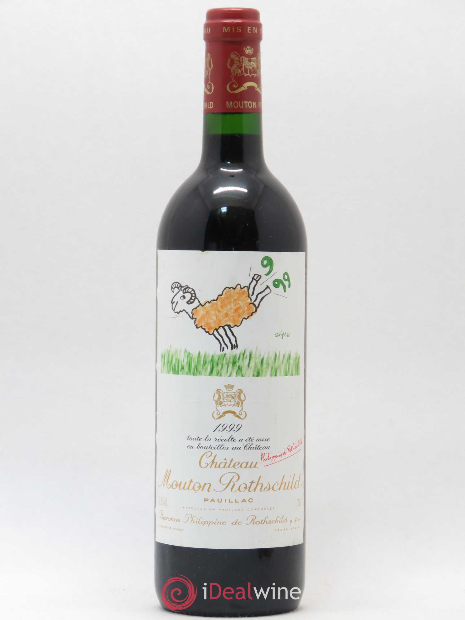 Château Mouton Rothschild 1er Grand Cru Classé 1999 - Lot de 1 bouteille - 0
