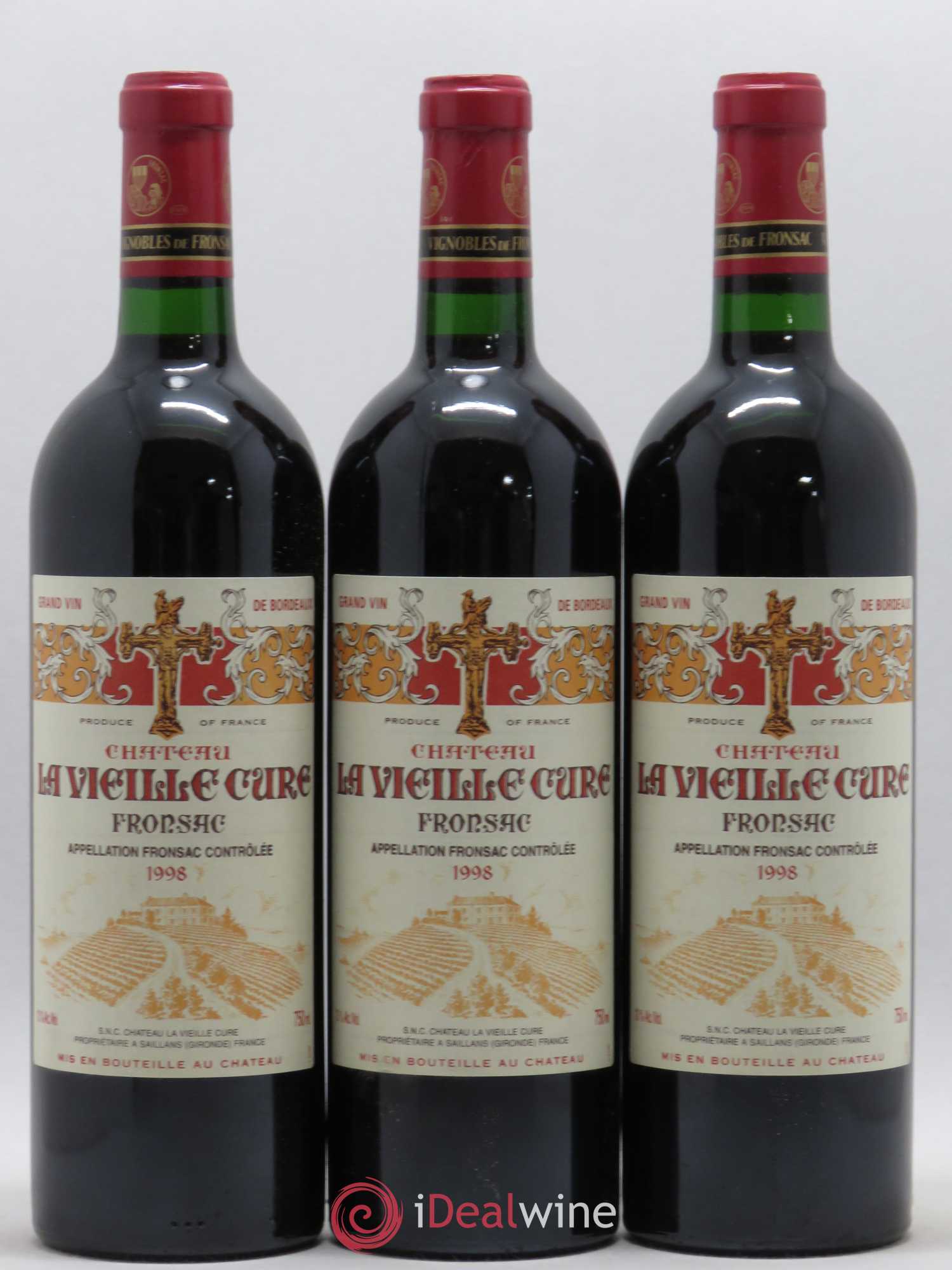 Fronsac Château La Vieille Cure 1998 - Posten von 12 Flaschen - 2