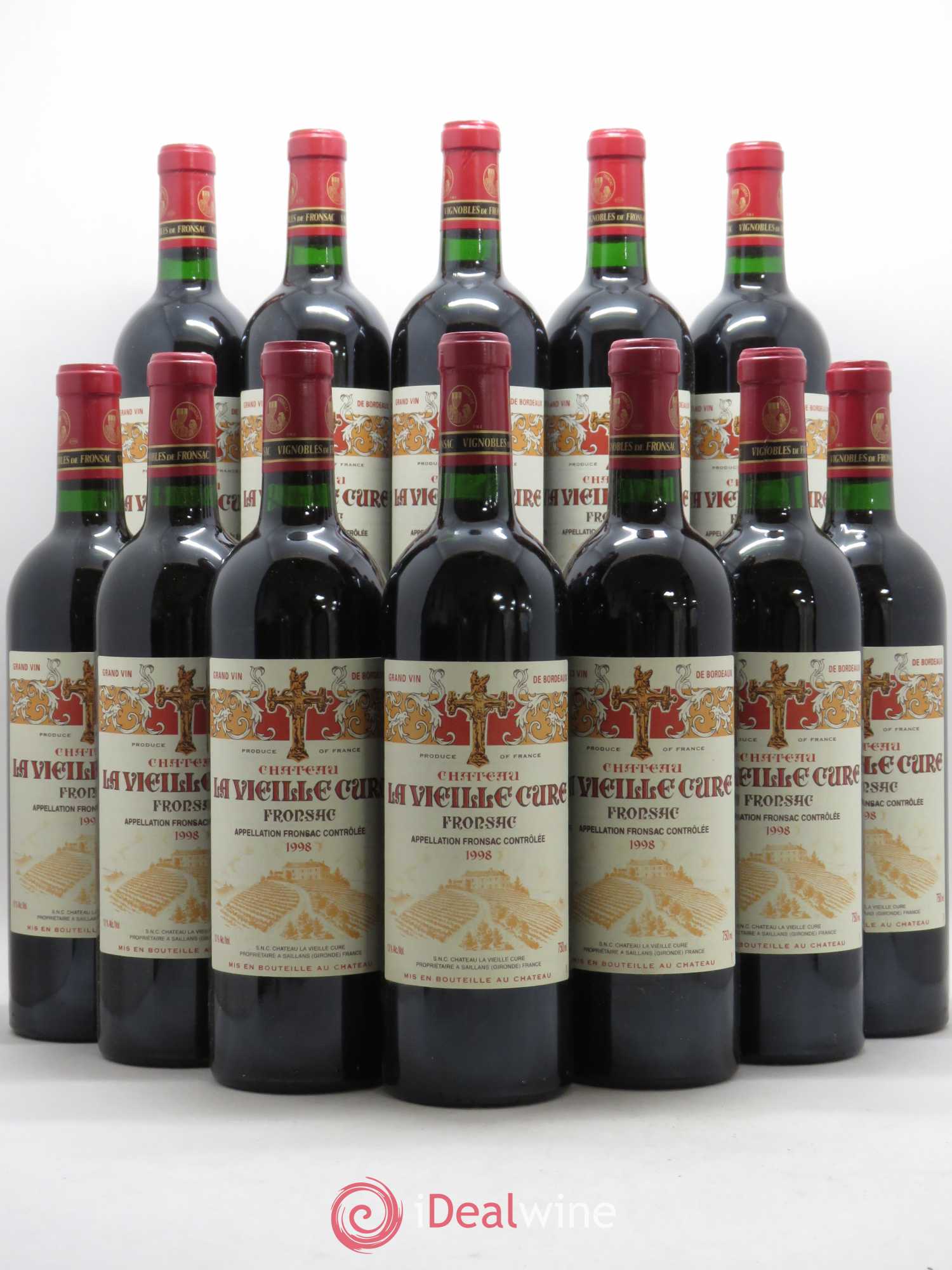 Fronsac Château La Vieille Cure 1998 - Posten von 12 Flaschen - 0