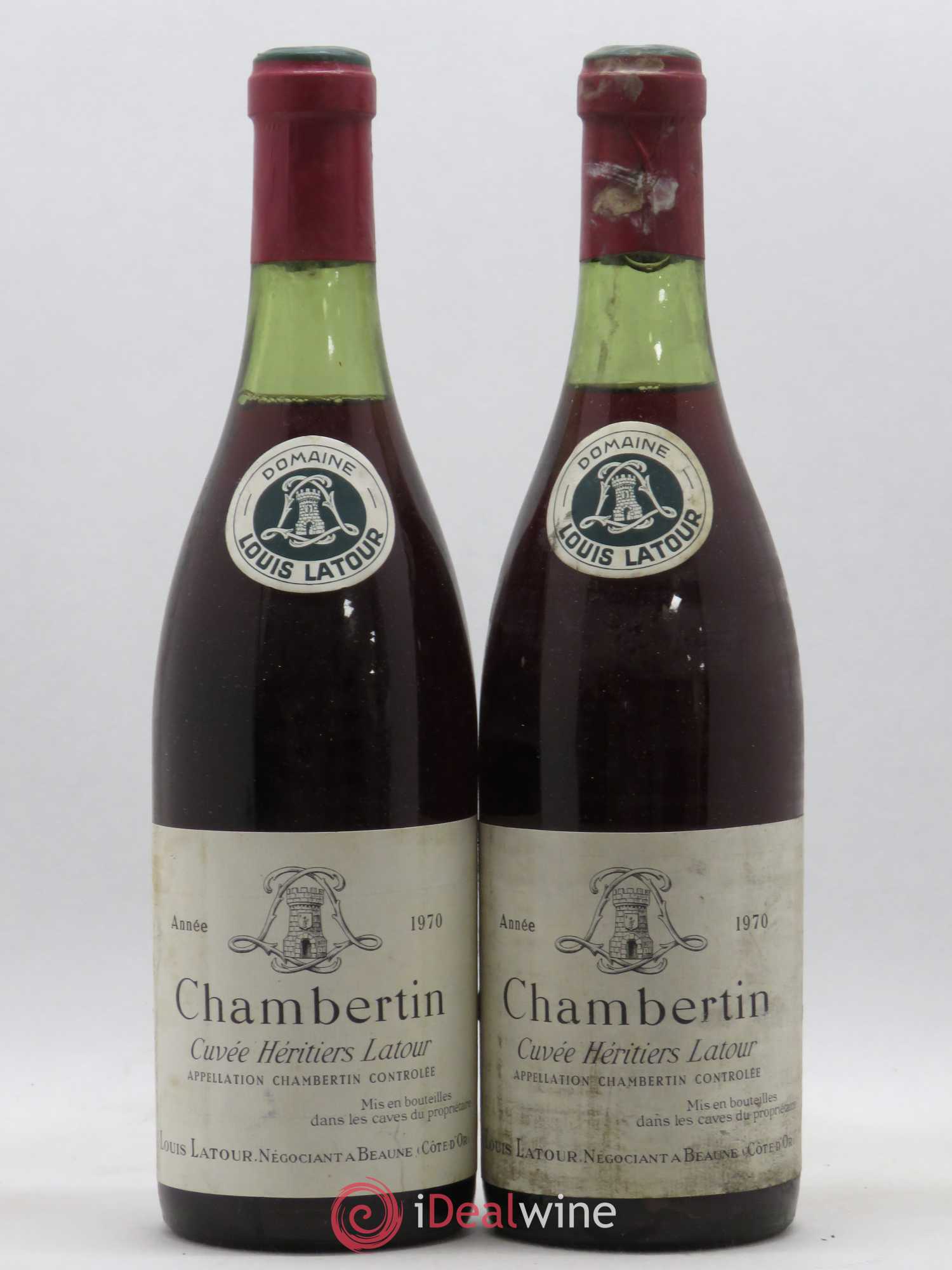 Chambertin Grand Cru Cuvée Héritiers Latour Louis Latour 1970 - Lot de 2 bouteilles - 0