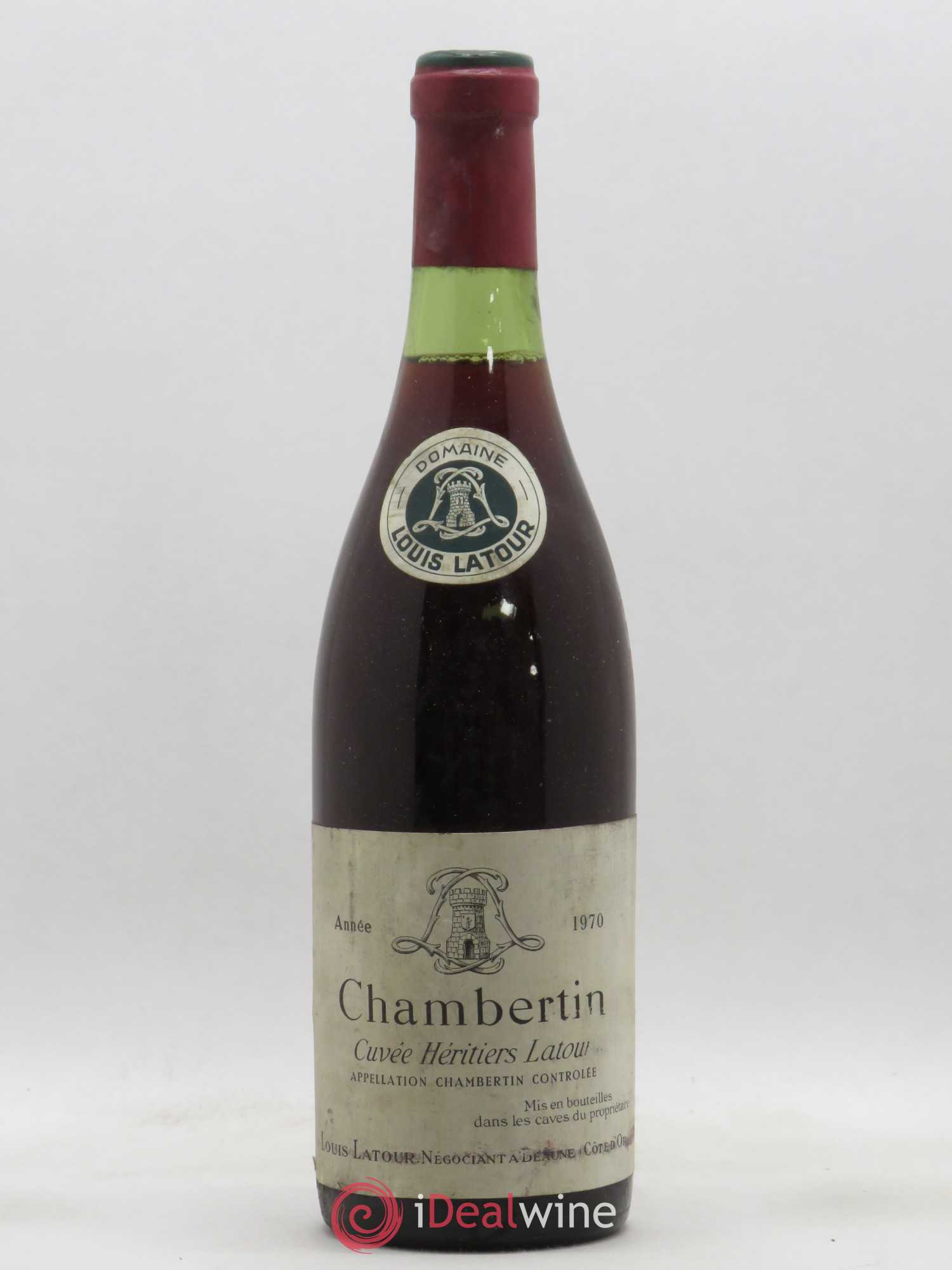 Chambertin Grand Cru Cuvée Héritiers Latour Louis Latour 1970 - Lot de 1 bouteille - 0