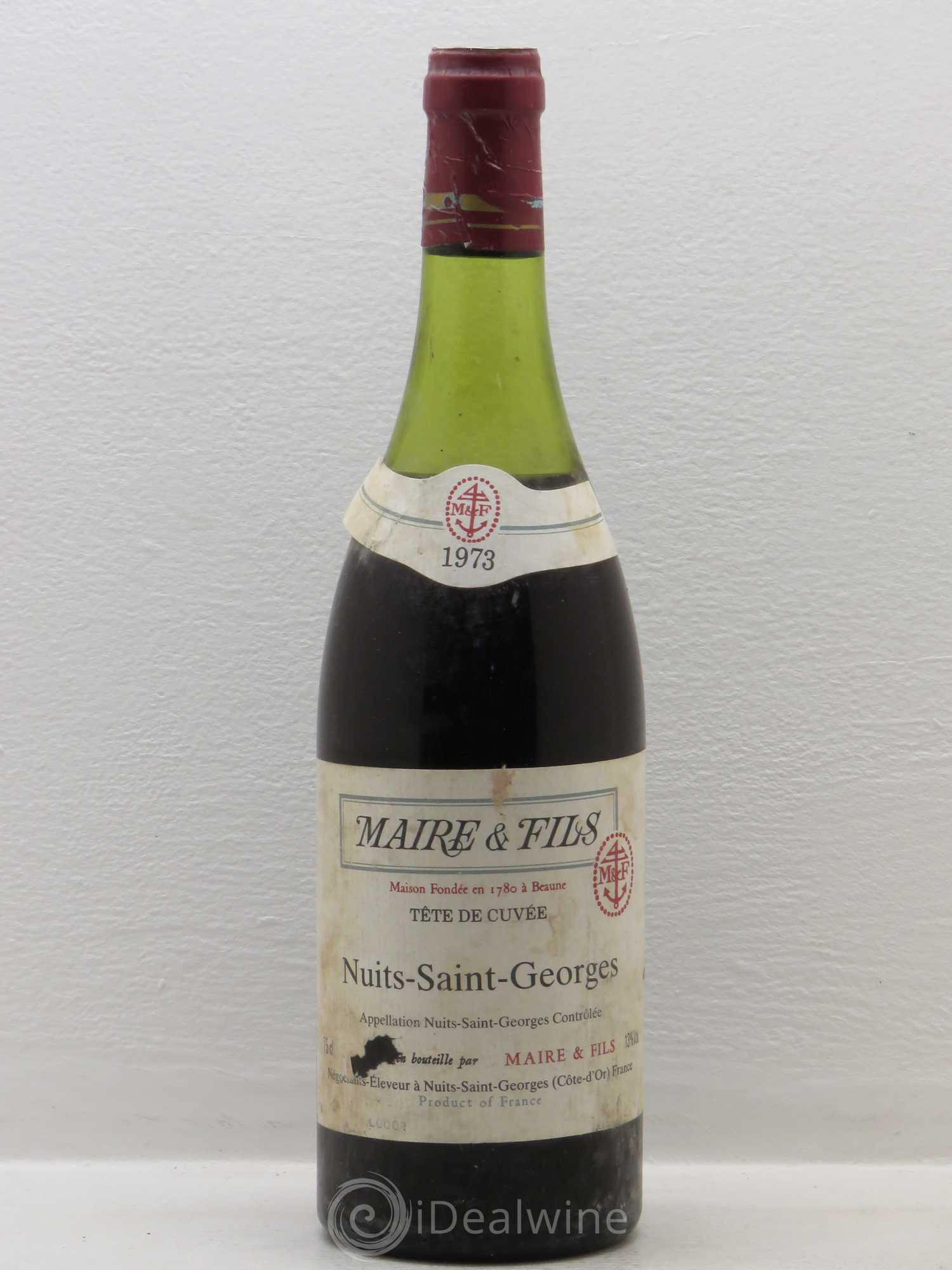 Nuits-Saint-Georges Maire & Fils Tete De Cuvée 1973 - Posten von 1 Flasche - 0