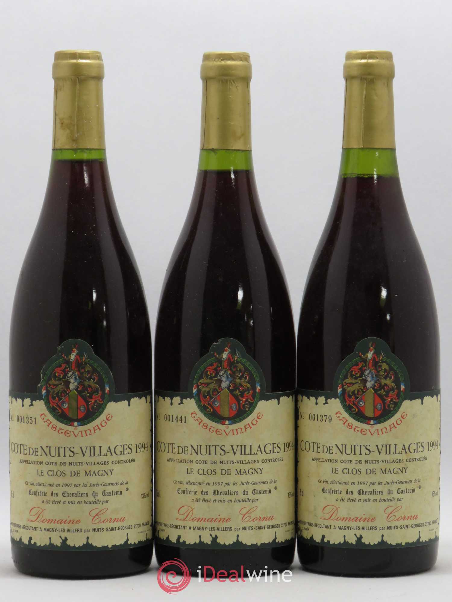 Côte de Nuits-Villages Le Clos Magny Domaine Cornu Tastevinage 1994 - Posten von 3 Flaschen - 0