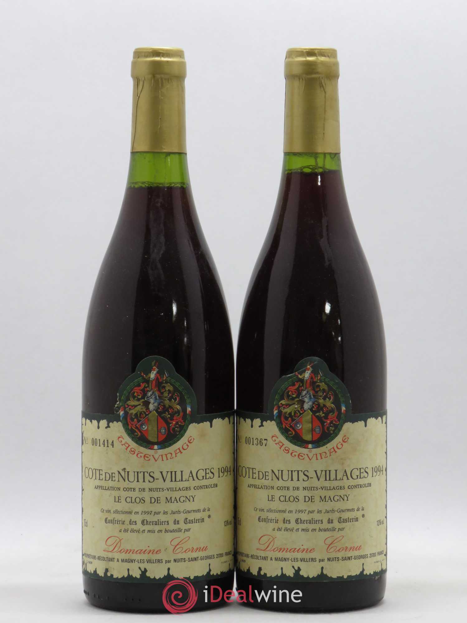 Côte de Nuits-Villages Le Clos Magny Domaine Cornu Tastevinage 1994 - Posten von 2 Flaschen - 0