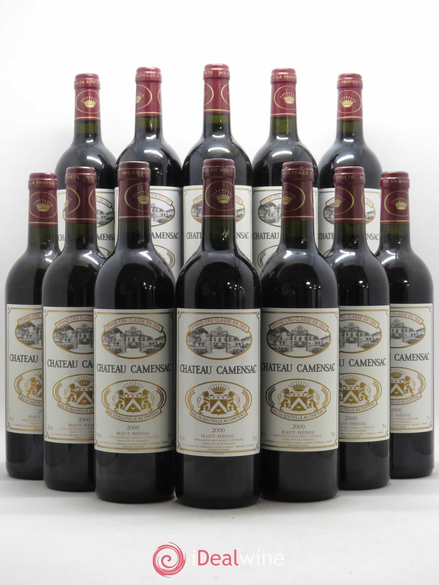 Château Camensac 5ème Grand Cru Classé 2000 - Lot de 12 bouteilles - 0
