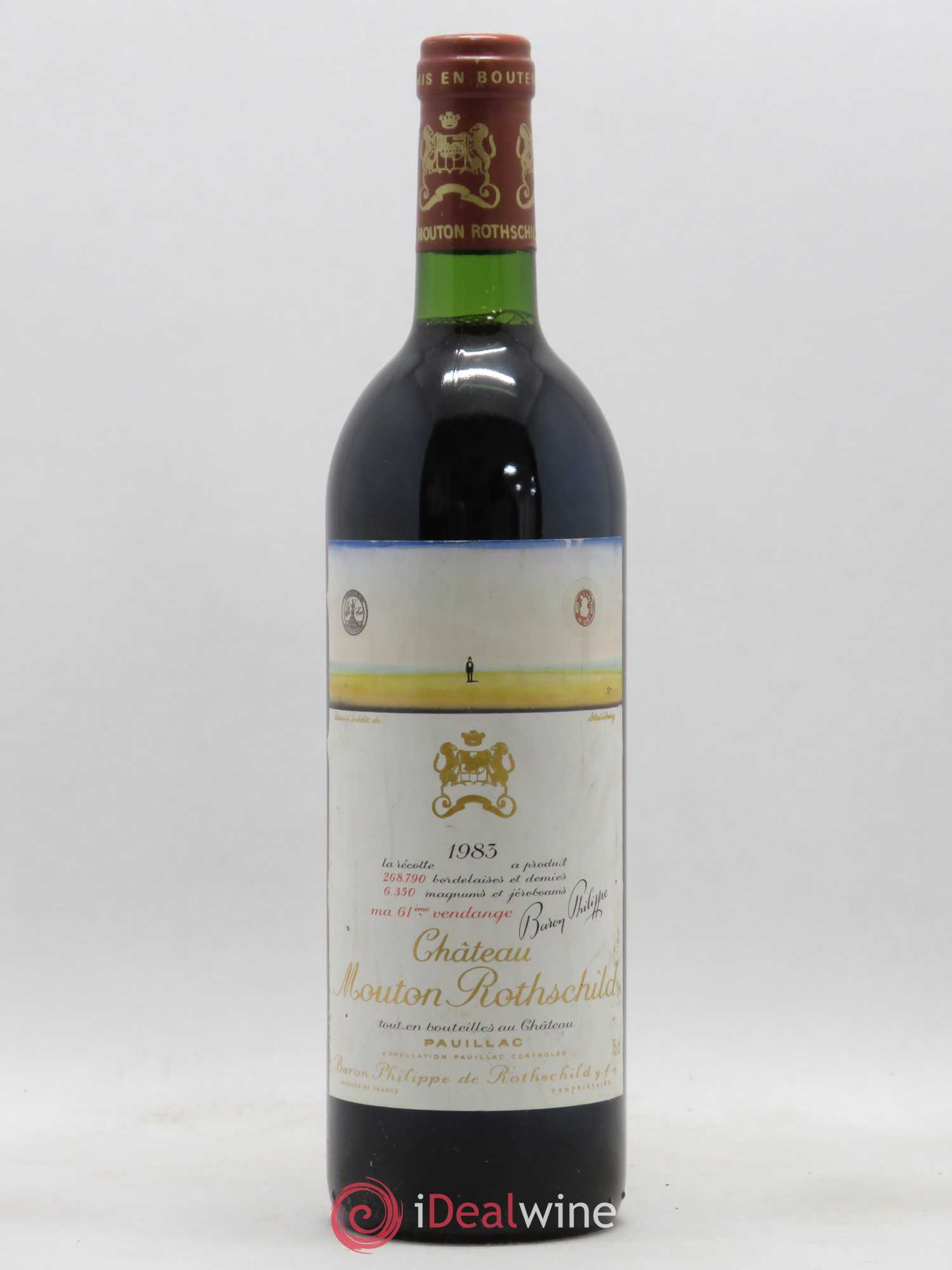Château Mouton Rothschild 1er Grand Cru Classé 1983 - Lot de 1 bouteille - 0