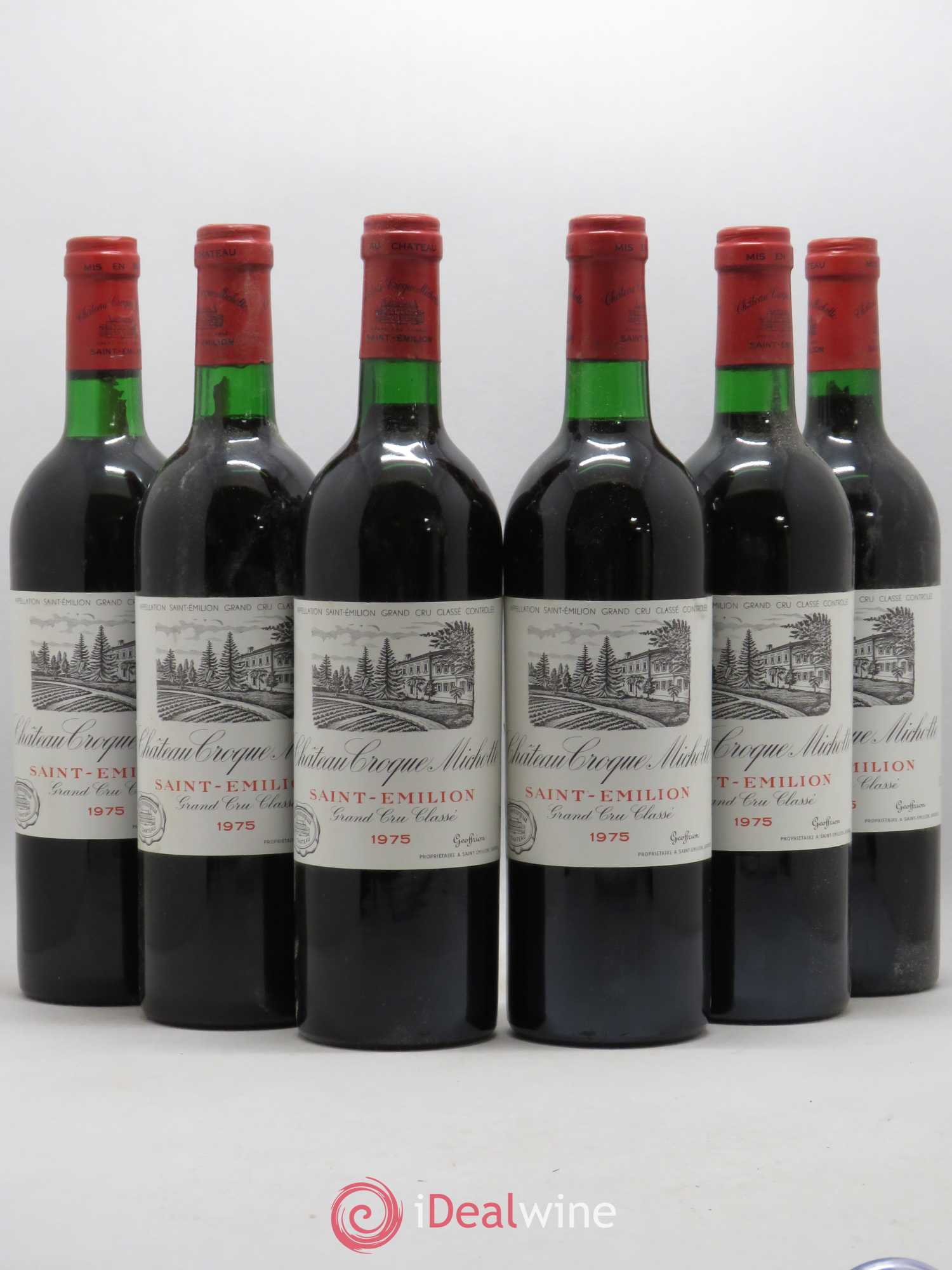 Château Croque Michotte 1975 - Lot de 6 bouteilles - 0