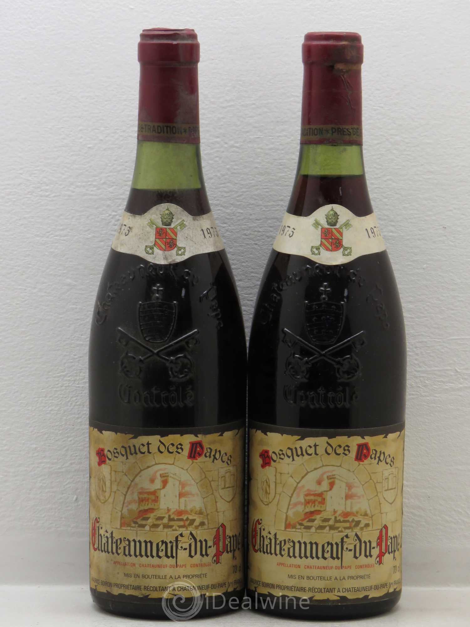 Châteauneuf-du-Pape Bosquet des Papes Maurice Boiron 1975 - Posten von 2 Flaschen - 0
