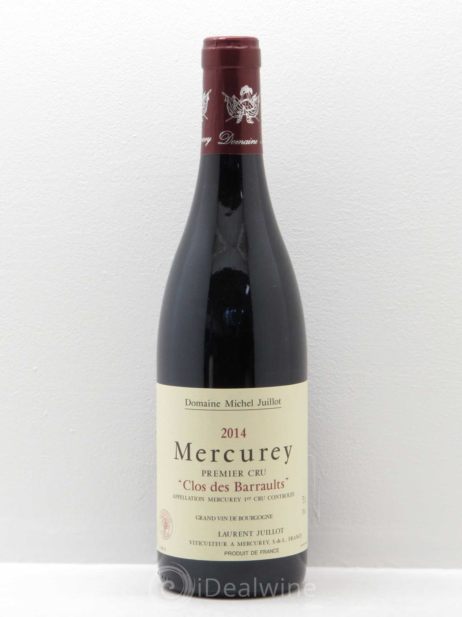 Mercurey 1er Cru Clos des Barraults Michel Juillot (Domaine) 2014 - Lot de 1 bouteille - 0