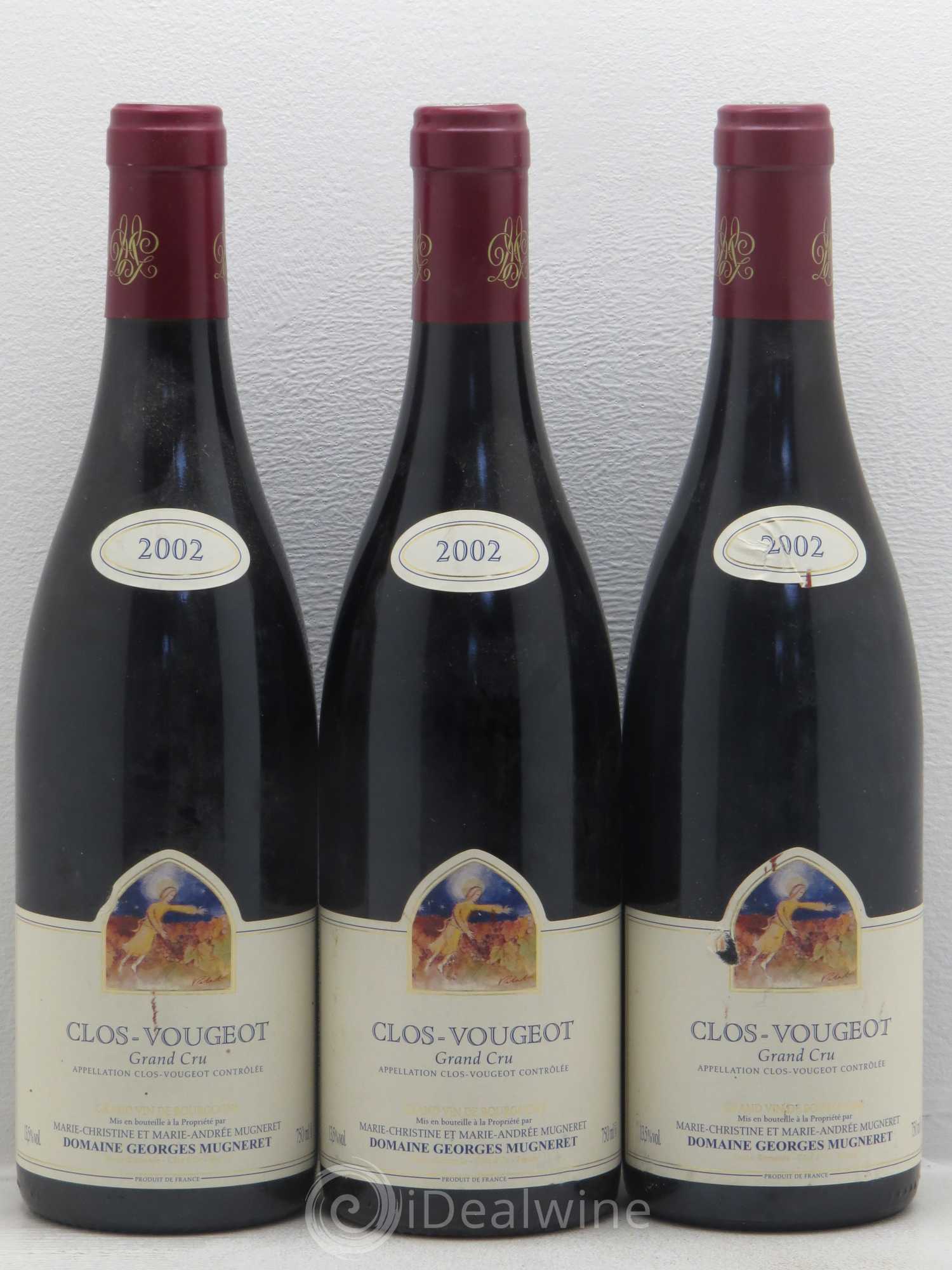 Clos de Vougeot Grand Cru Georges Mugneret-Gibourg (Domaine) 2002 - Lot de 3 bouteilles - 0