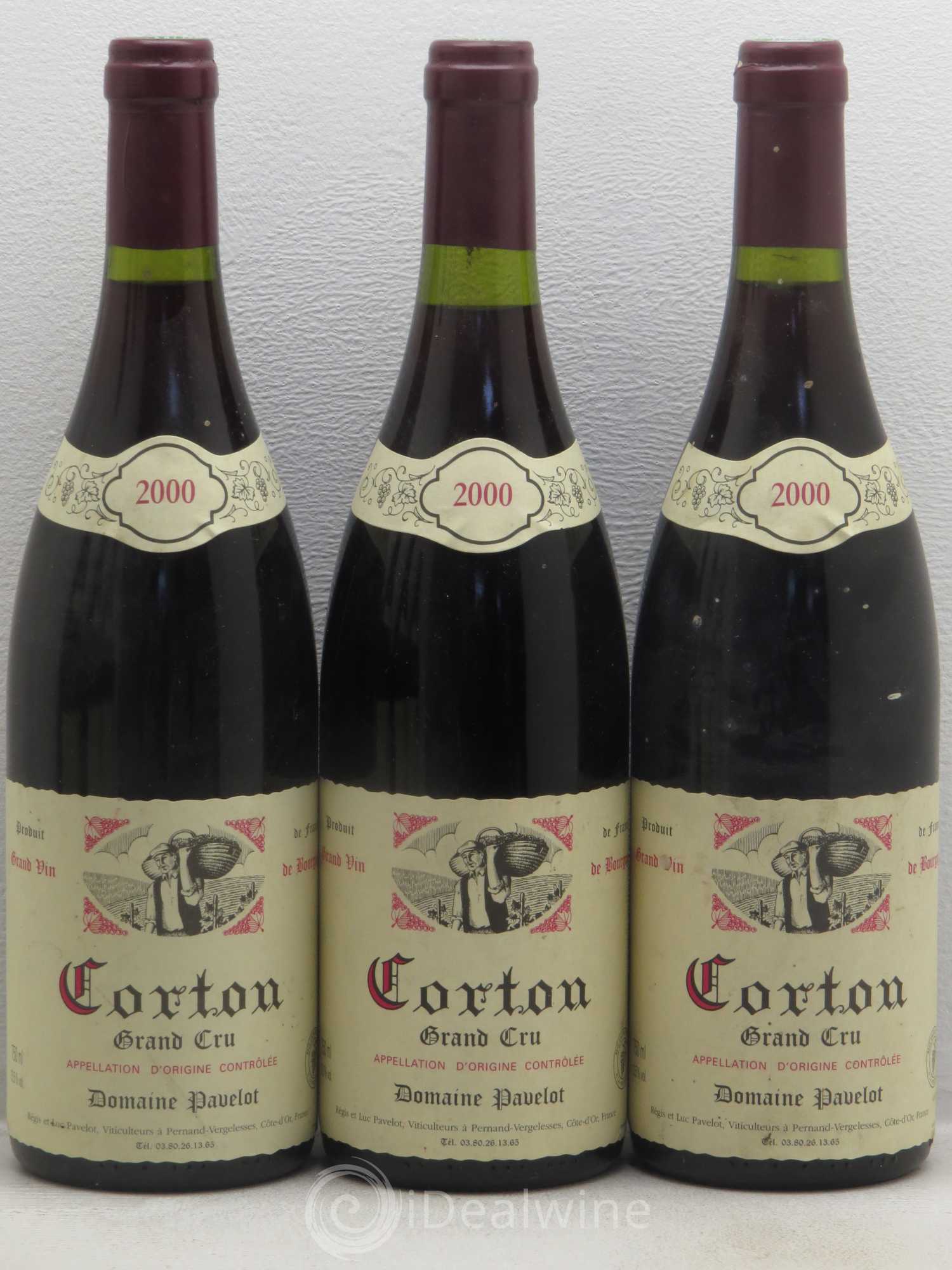 Corton Grand Cru Domaine Pavelot 2000 - Lot de 6 bouteilles - 1