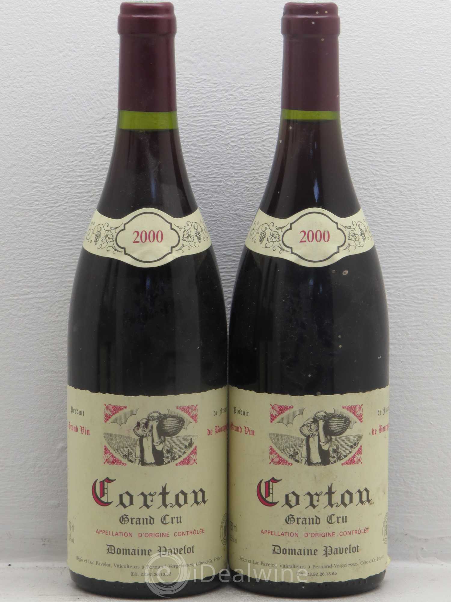Corton Grand Cru Domaine Pavelot 2000 - Lot de 4 bouteilles - 1
