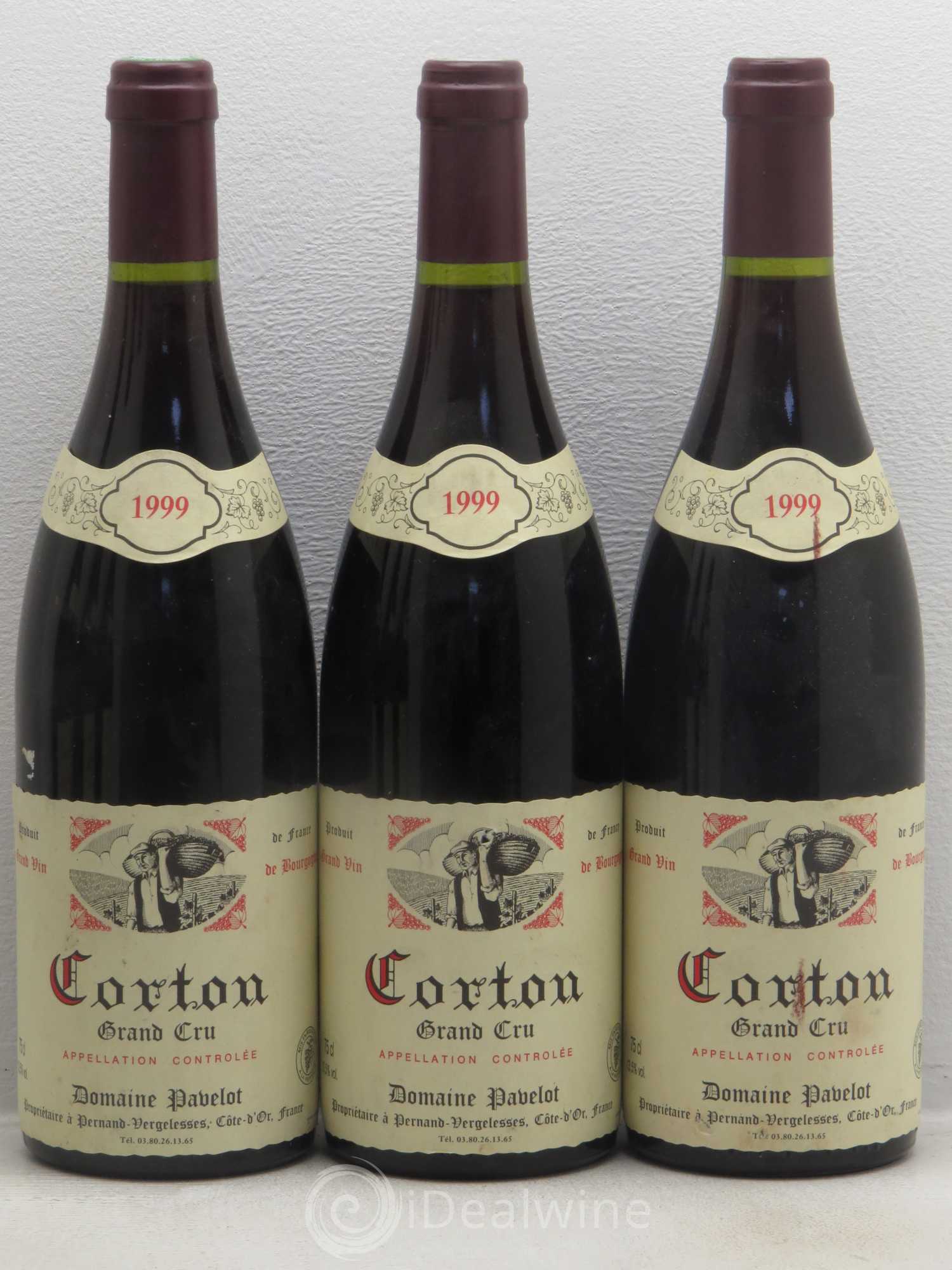 Corton Grand Cru Domaine Pavelot 1999 - Lot de 6 bouteilles - 1