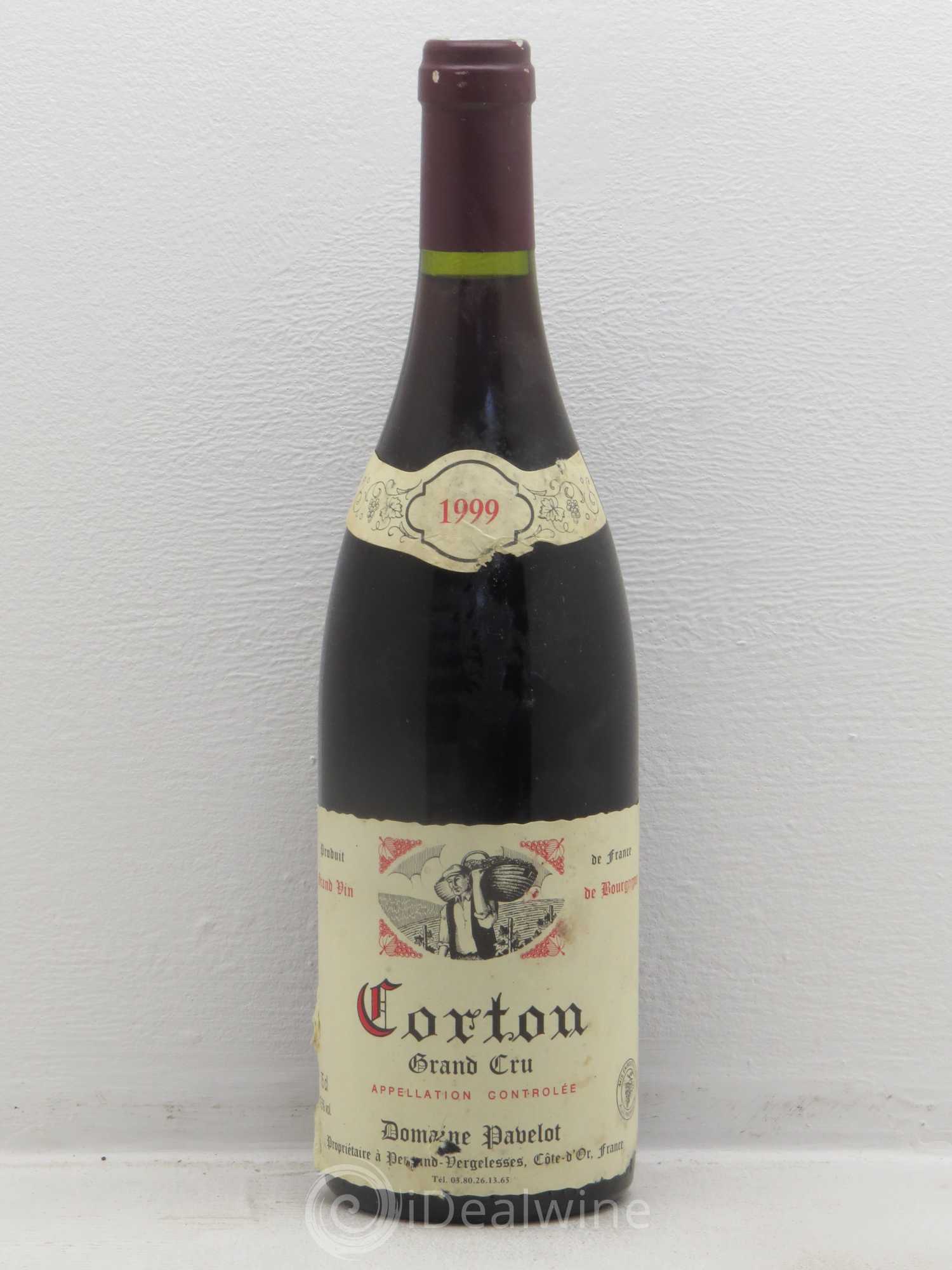 Corton Grand Cru Domaine Pavelot 1999 - Lot de 1 bouteille - 0