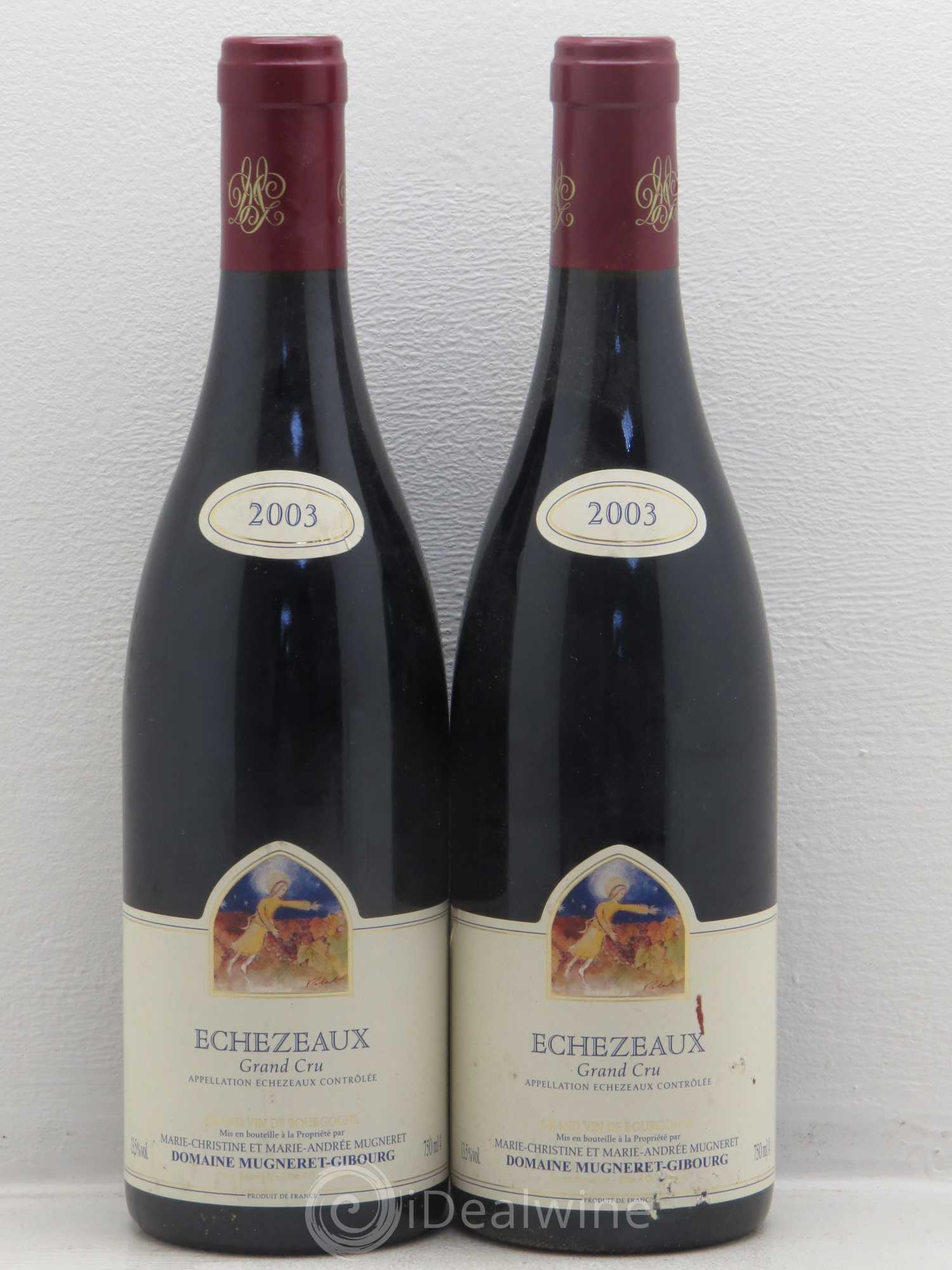 Echezeaux Grand Cru Mugneret-Gibourg (Domaine) 2003 - Lot de 2 bouteilles - 0