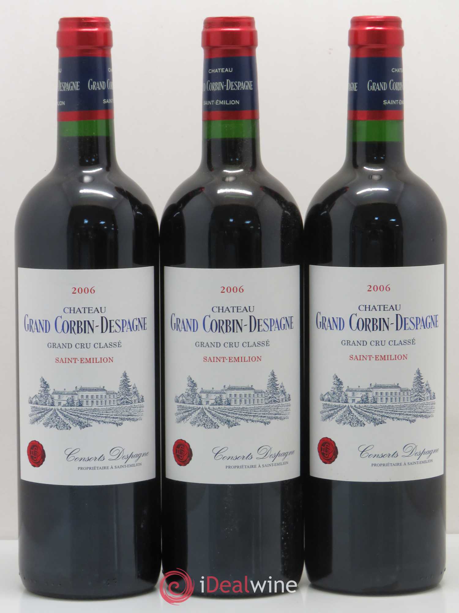 Château Grand Corbin Despagne Grand Cru Classé 2006 - Lot de 12 bouteilles - 1