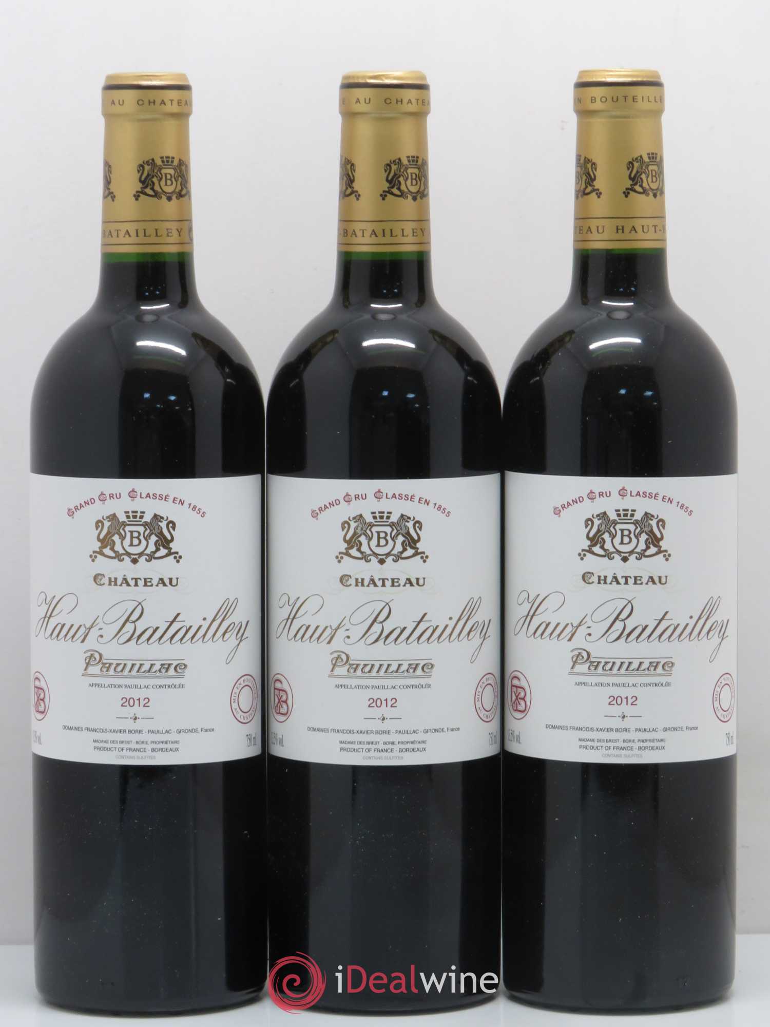 Château Haut Batailley 5ème Grand Cru Classé 2012 - Lot de 12 bouteilles - 1