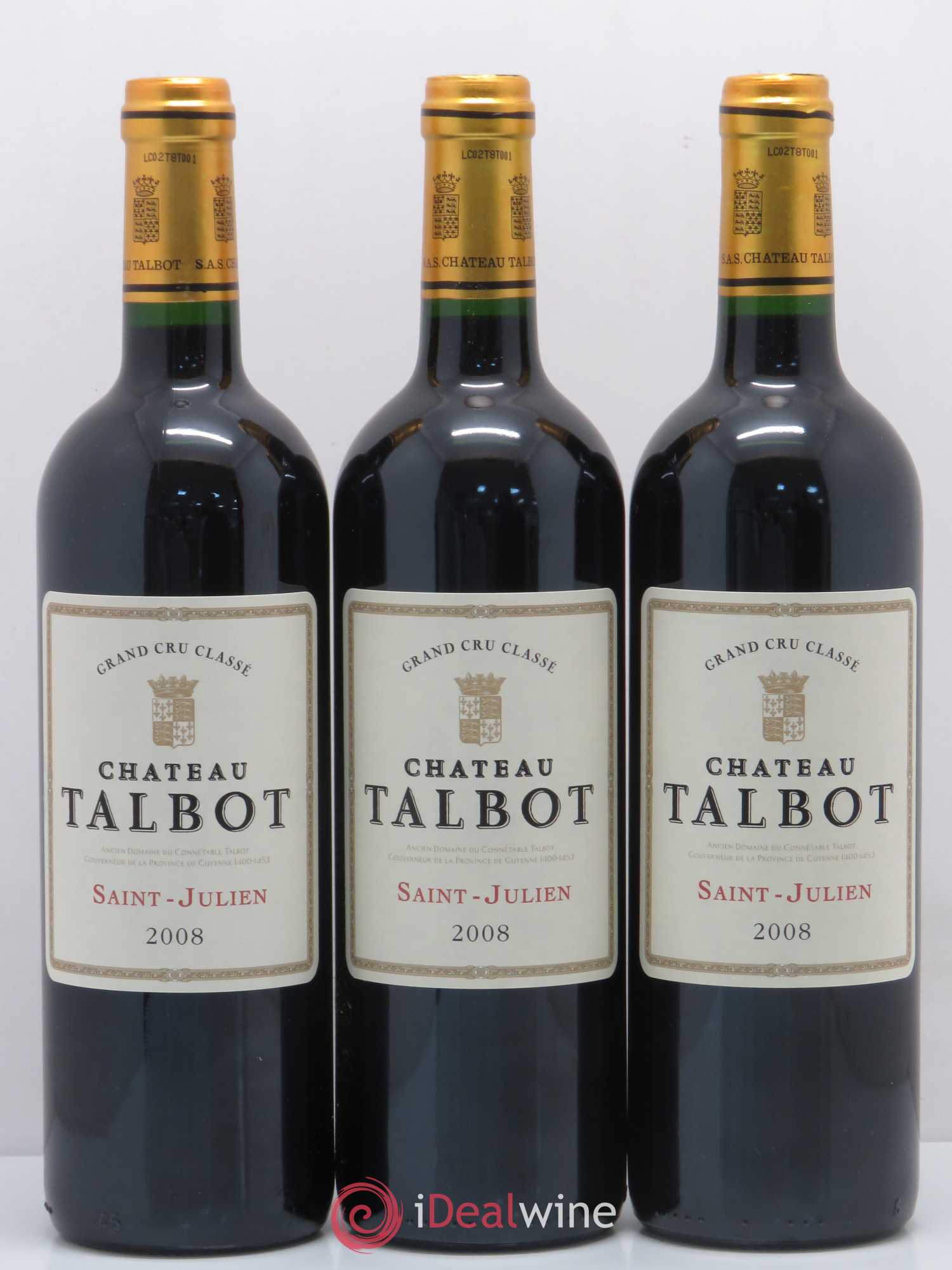 Château Talbot 4ème Grand Cru Classé 2008 - Lot de 12 bouteilles - 3