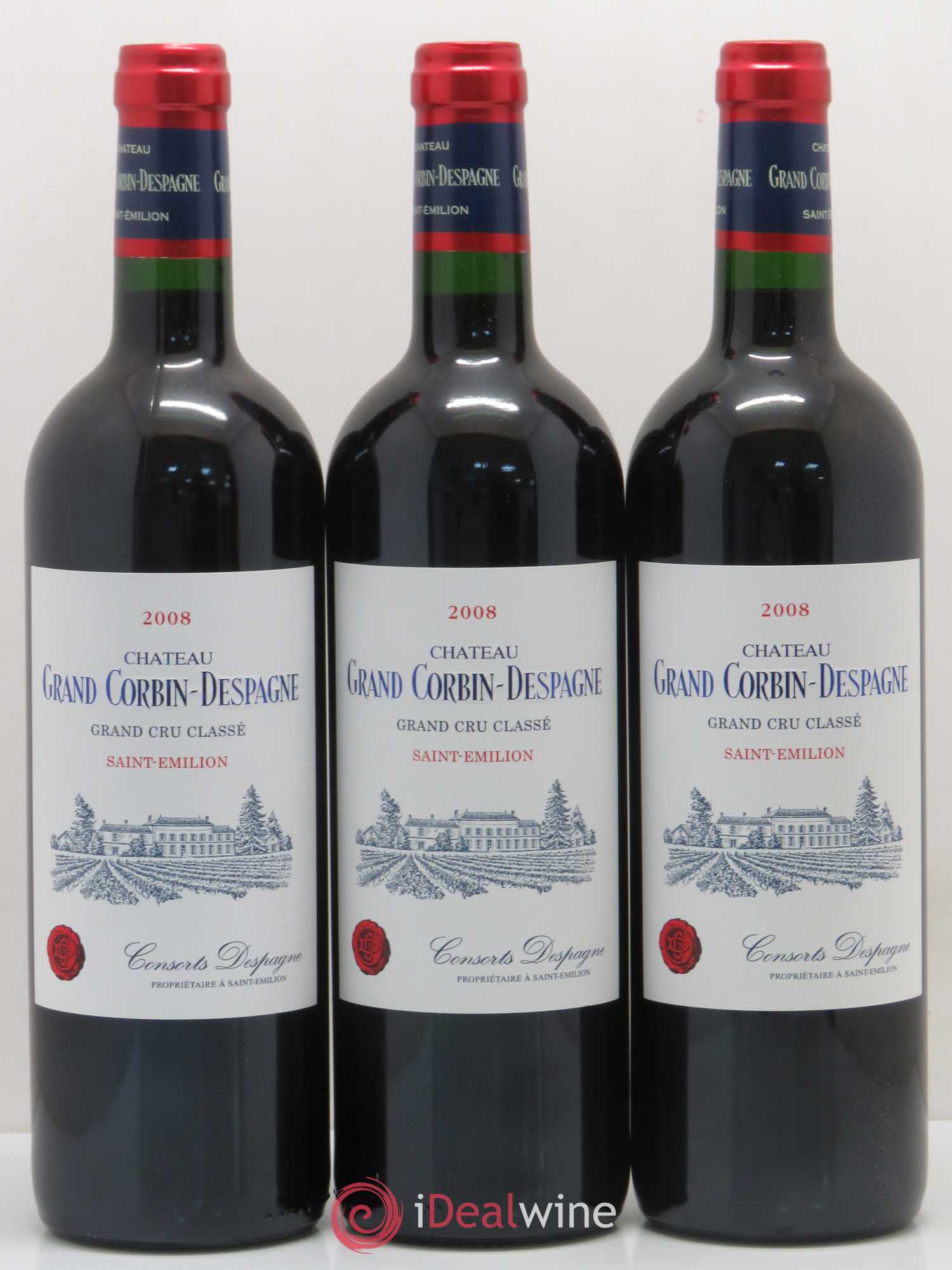 Château Grand Corbin Despagne Grand Cru Classé 2008 - Lot de 12 bouteilles - 2