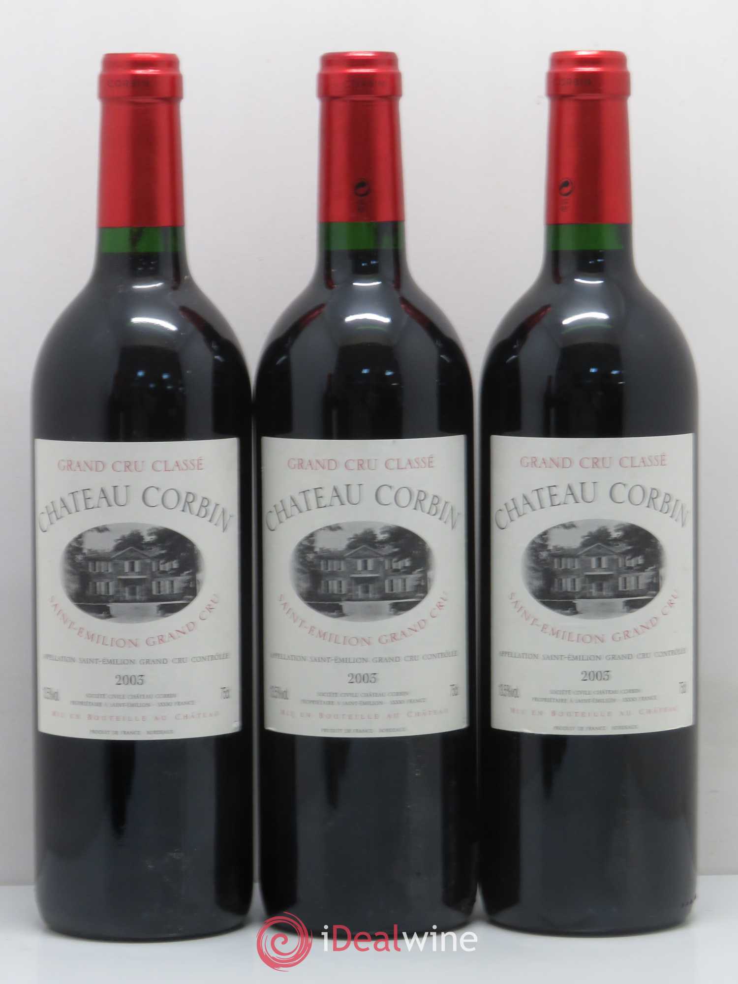 Château Corbin Grand Cru Classé 2003 - Lot de 6 bouteilles - 1