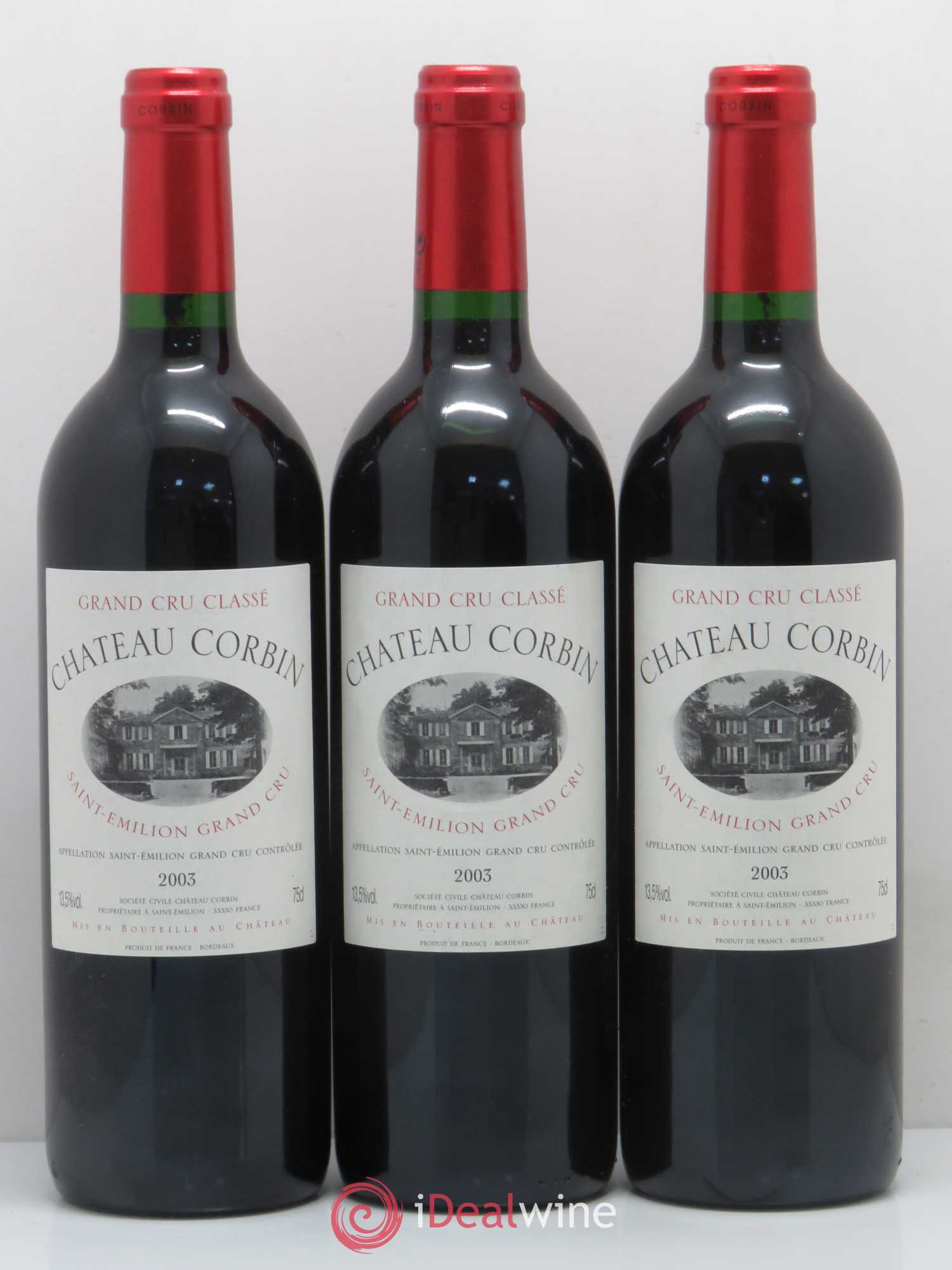 Château Corbin Grand Cru Classé 2003 - Lot de 6 bouteilles - 2