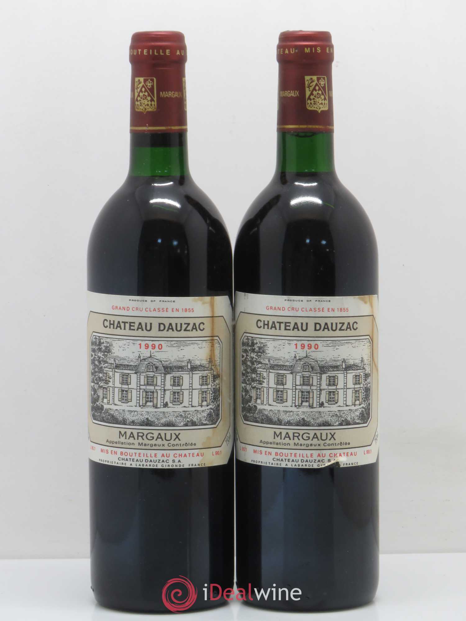 Château Dauzac 5ème Grand Cru Classé 1990 - Lot de 2 bouteilles - 0