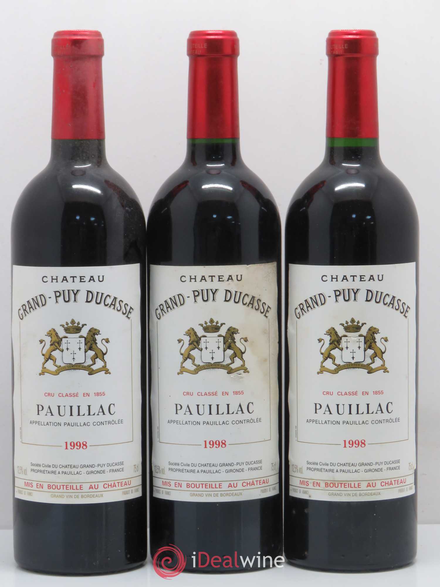 Château Grand Puy Ducasse 5ème Grand Cru Classé 1998 - Lot de 12 bouteilles - 1