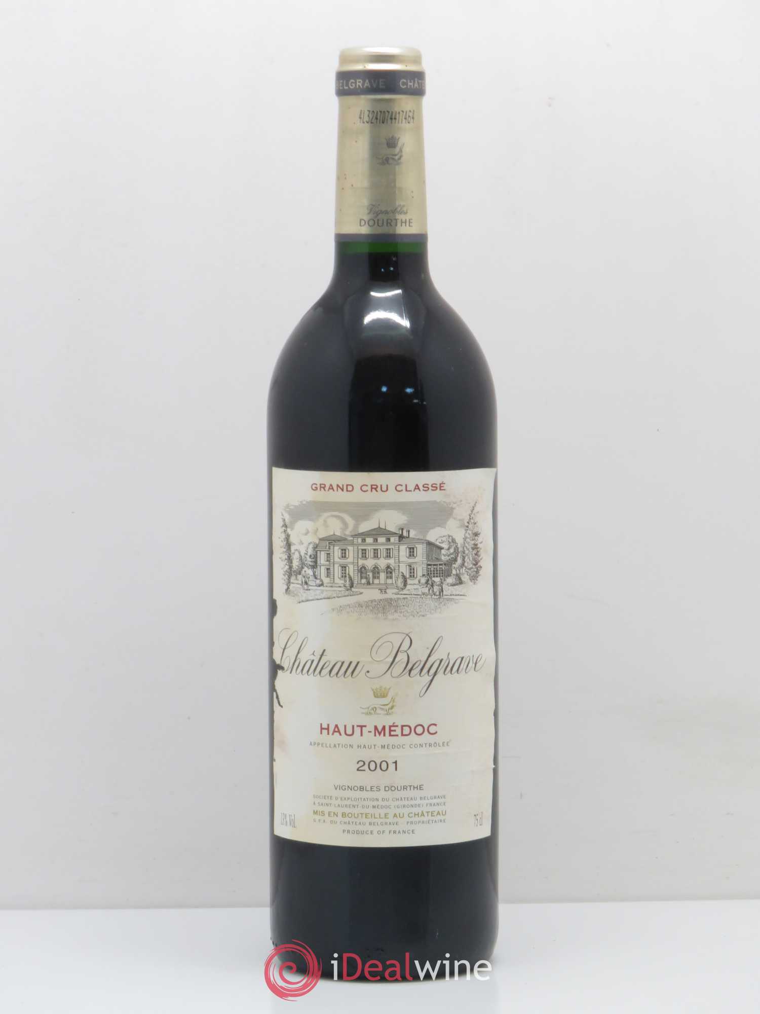 Château Belgrave 5ème Grand Cru Classé 2001 - Lot de 1 bouteille - 0