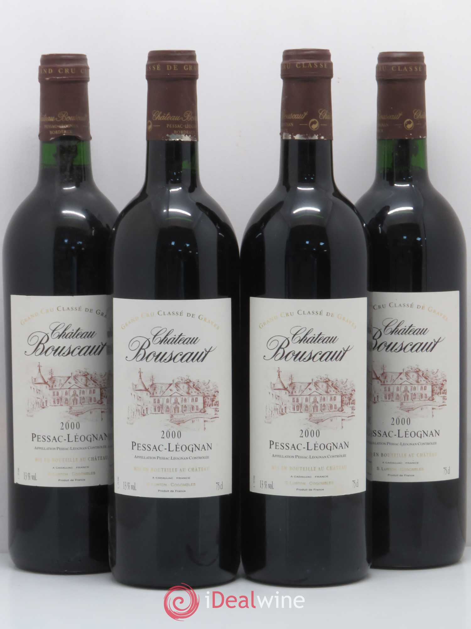 Château Bouscaut Cru Classé de Graves 2000 - Lot de 4 bouteilles - 0