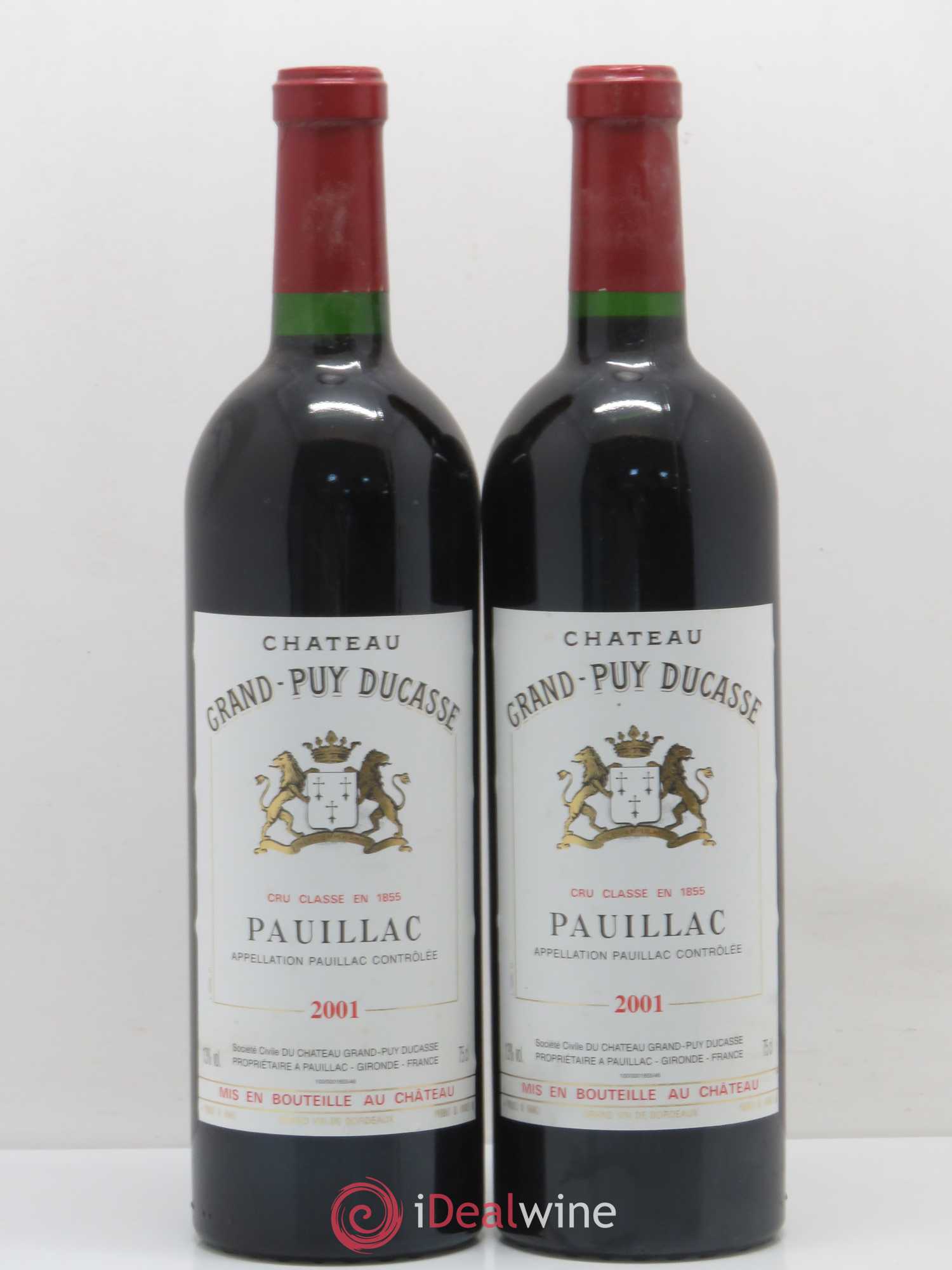 Château Grand Puy Ducasse 5ème Grand Cru Classé 2001 - Lot de 2 bouteilles - 0