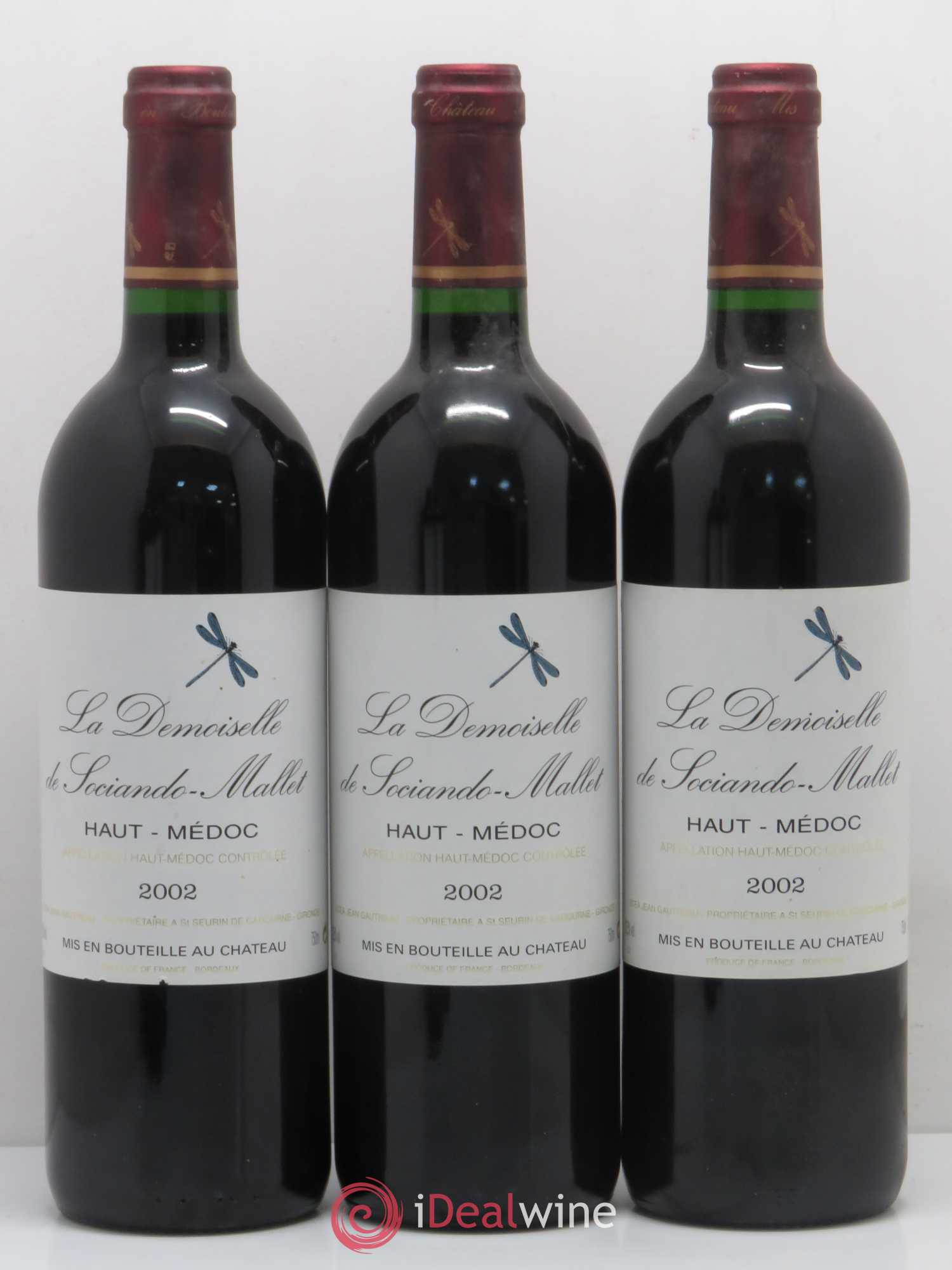 Demoiselle de Sociando Mallet Second Vin 2002 - Lot de 5 bouteilles - 1