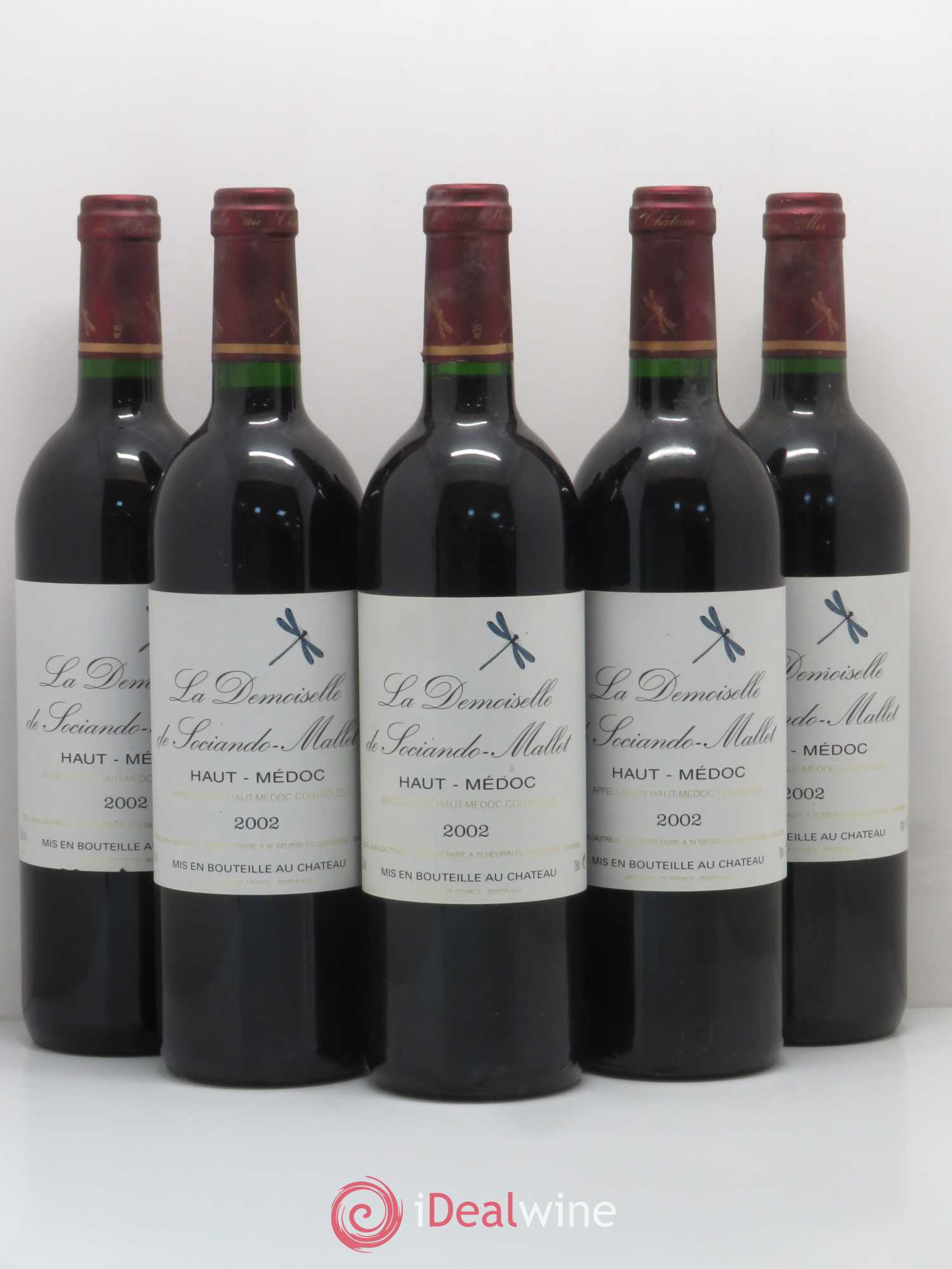Demoiselle de Sociando Mallet Second Vin 2002 - Lot de 5 bouteilles - 0