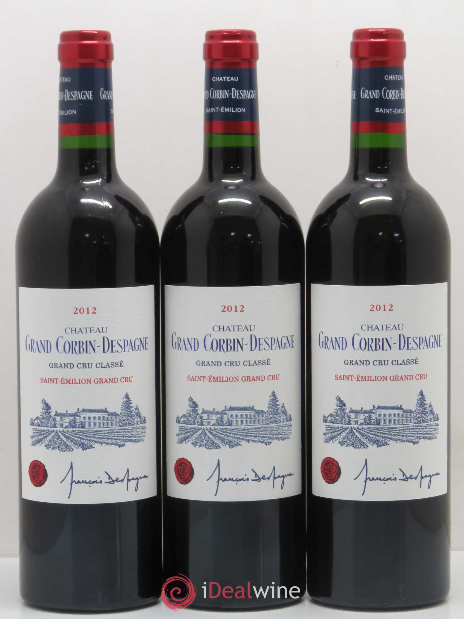 Château Grand Corbin Despagne Grand Cru Classé 2012 - Lot de 12 bouteilles - 1