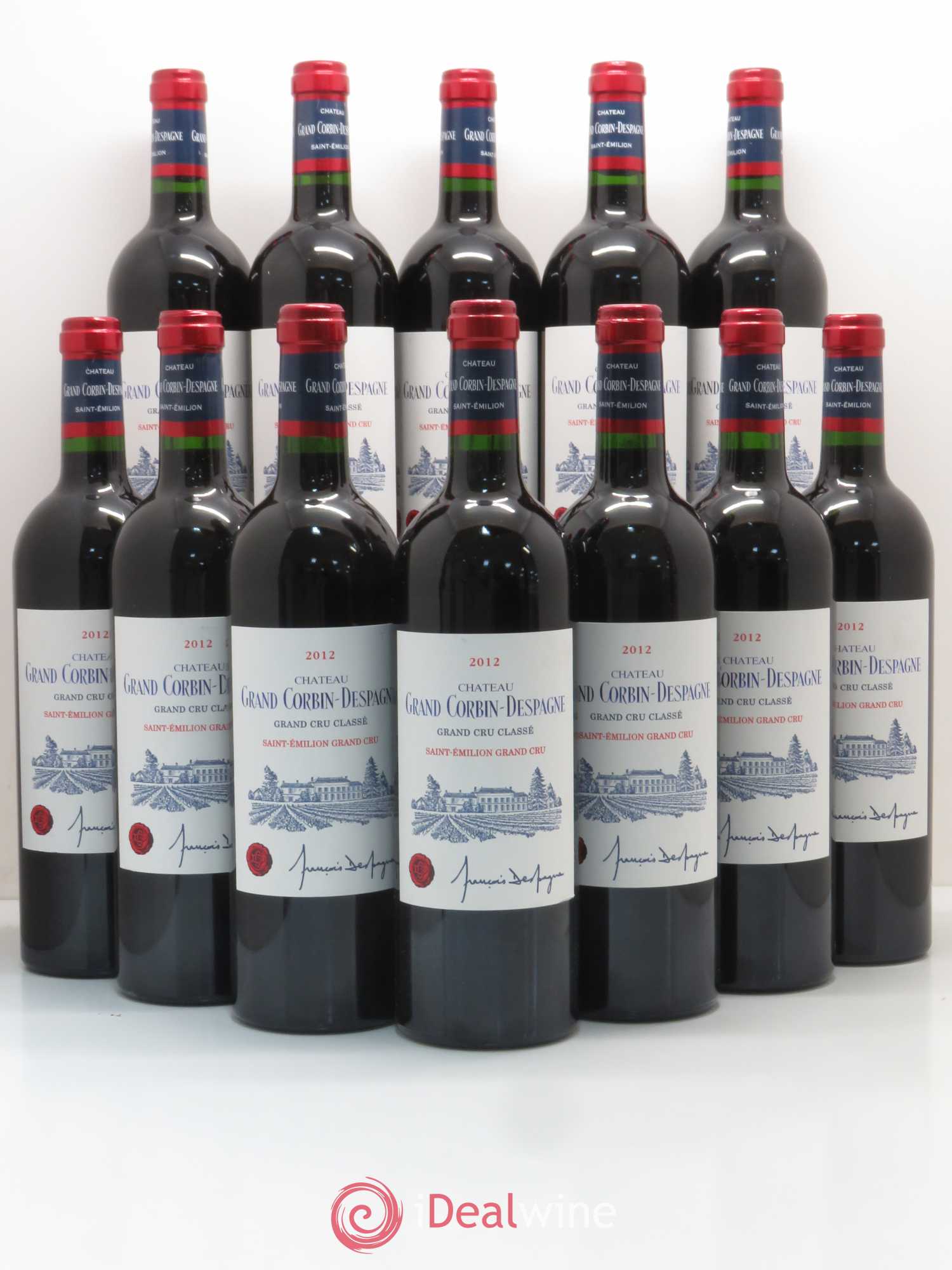 Château Grand Corbin Despagne Grand Cru Classé 2012 - Lot de 12 bouteilles - 0