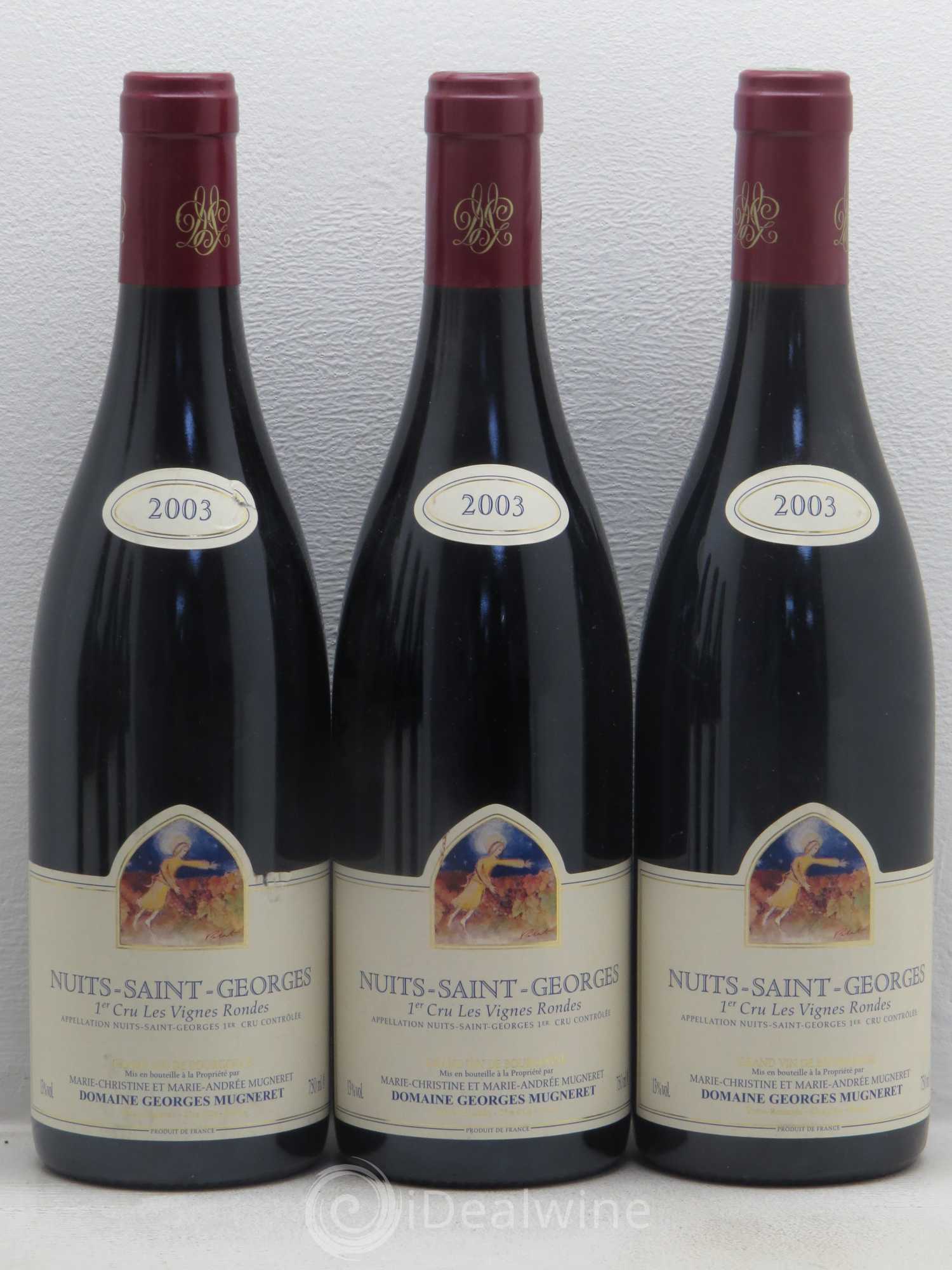 Nuits-Saint-Georges 1er Cru Les Vignes Rondes Georges Mugneret (Domaine) 2003 - Lot de 6 bouteilles - 1