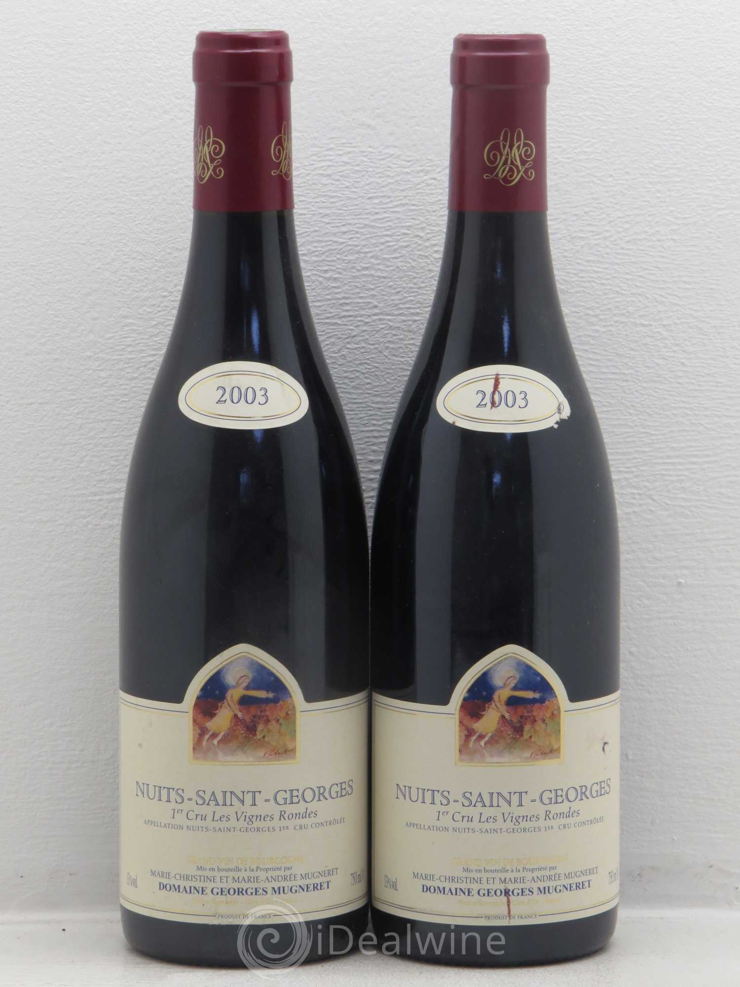 Nuits-Saint-Georges 1er Cru Les Vignes Rondes Georges Mugneret (Domaine) 2003 - Lot de 2 bouteilles - 0