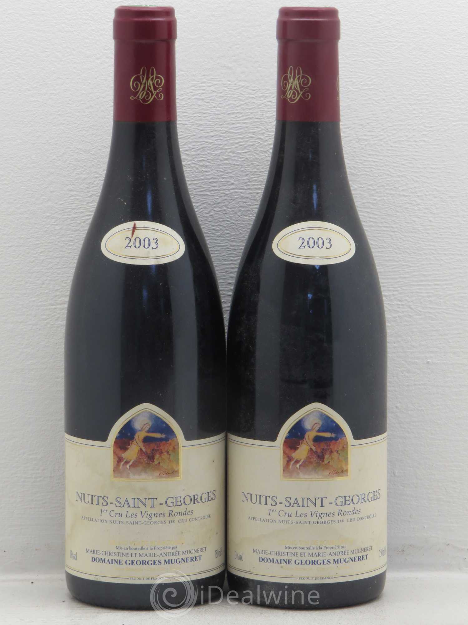 Nuits-Saint-Georges 1er Cru Les Vignes Rondes Georges Mugneret (Domaine) 2003 - Lot de 2 bouteilles - 0