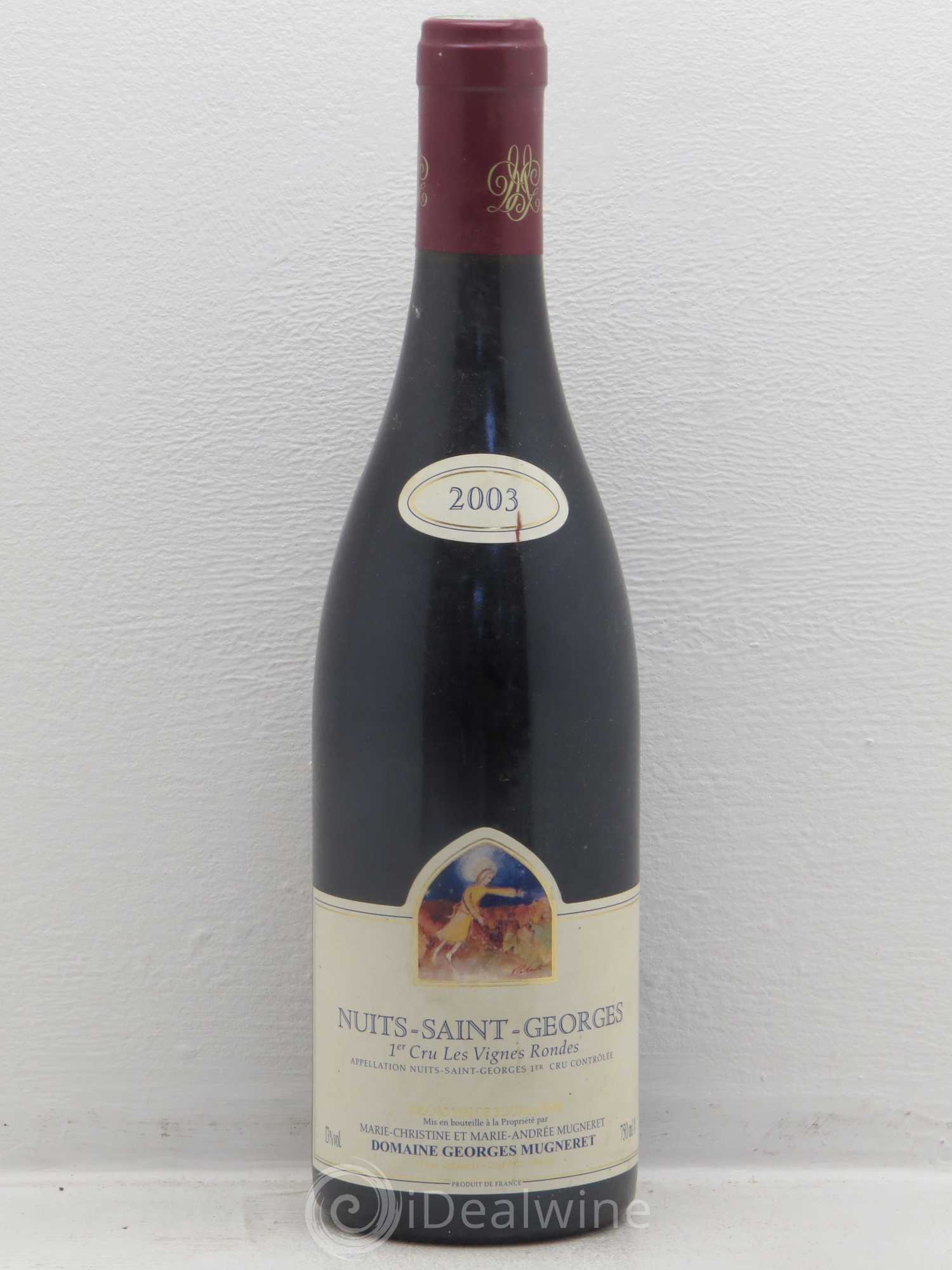 Nuits-Saint-Georges 1er Cru Les Vignes Rondes Georges Mugneret (Domaine) 2003 - Lot de 1 bouteille - 0