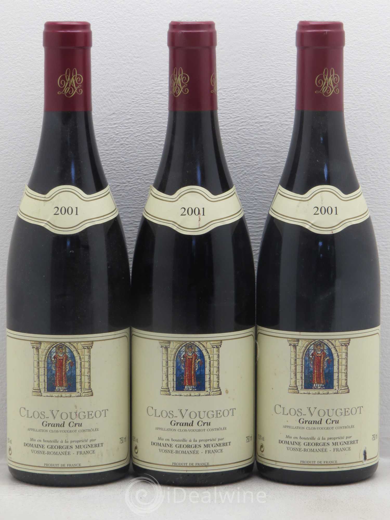 Clos de Vougeot Grand Cru Georges Mugneret-Gibourg (Domaine) 2001 - Lot de 3 bouteilles - 0