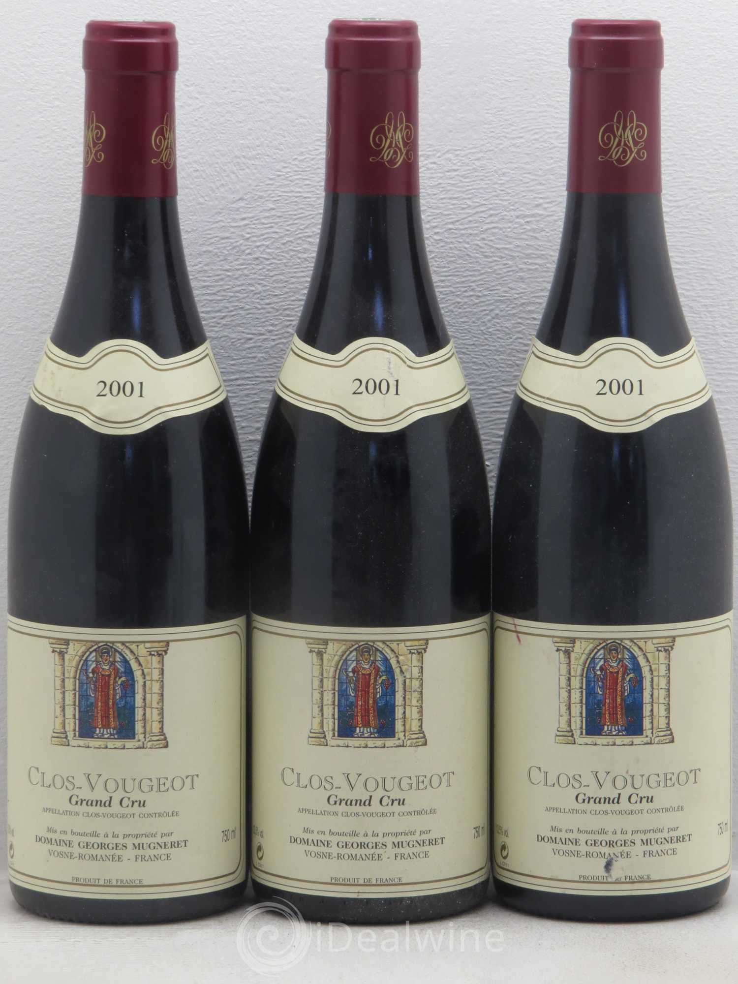 Clos de Vougeot Grand Cru Georges Mugneret-Gibourg (Domaine) 2001 - Lot de 3 bouteilles - 0