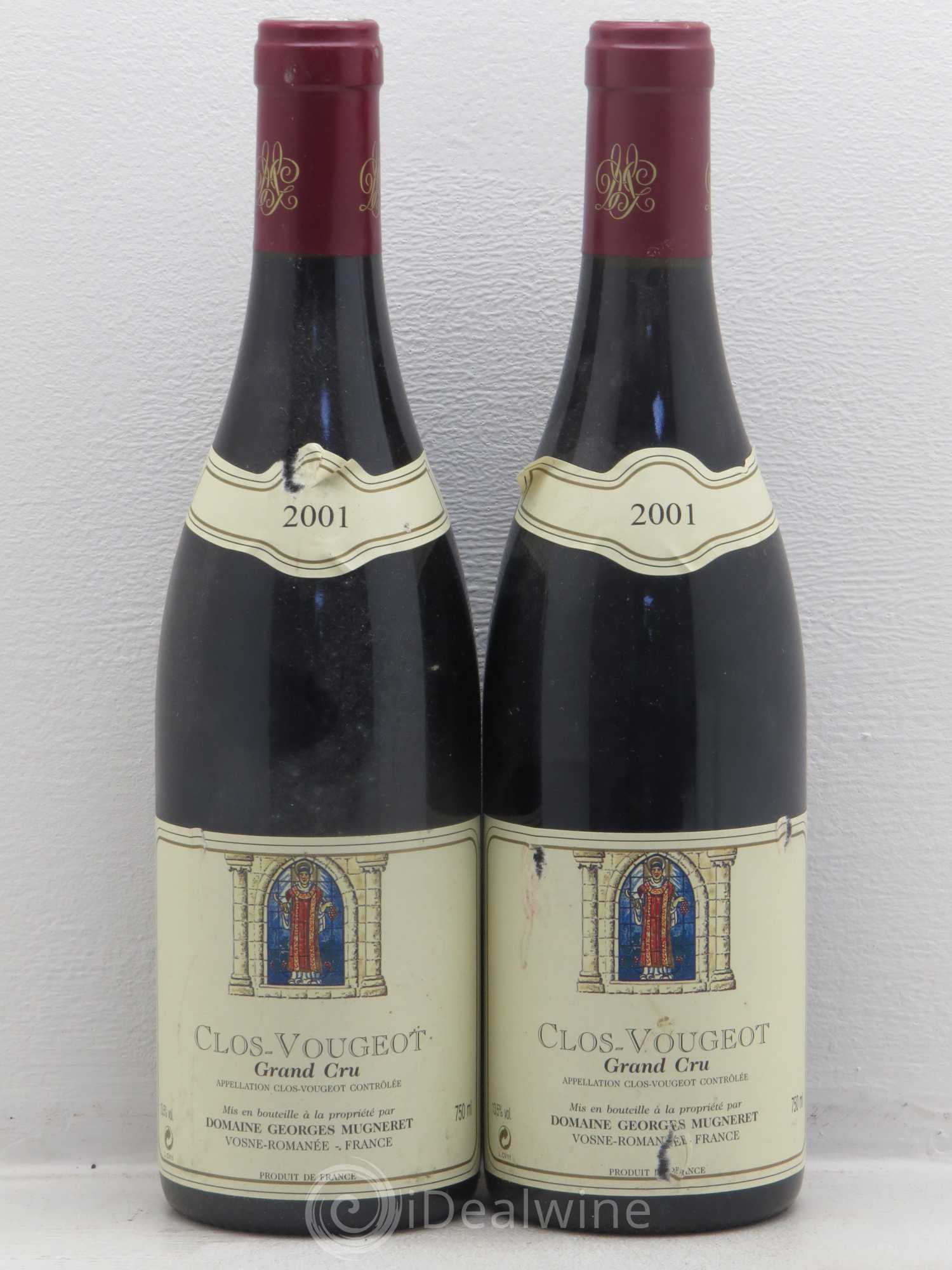 Clos de Vougeot Grand Cru Georges Mugneret-Gibourg (Domaine) 2001 - Lot de 2 bouteilles - 0