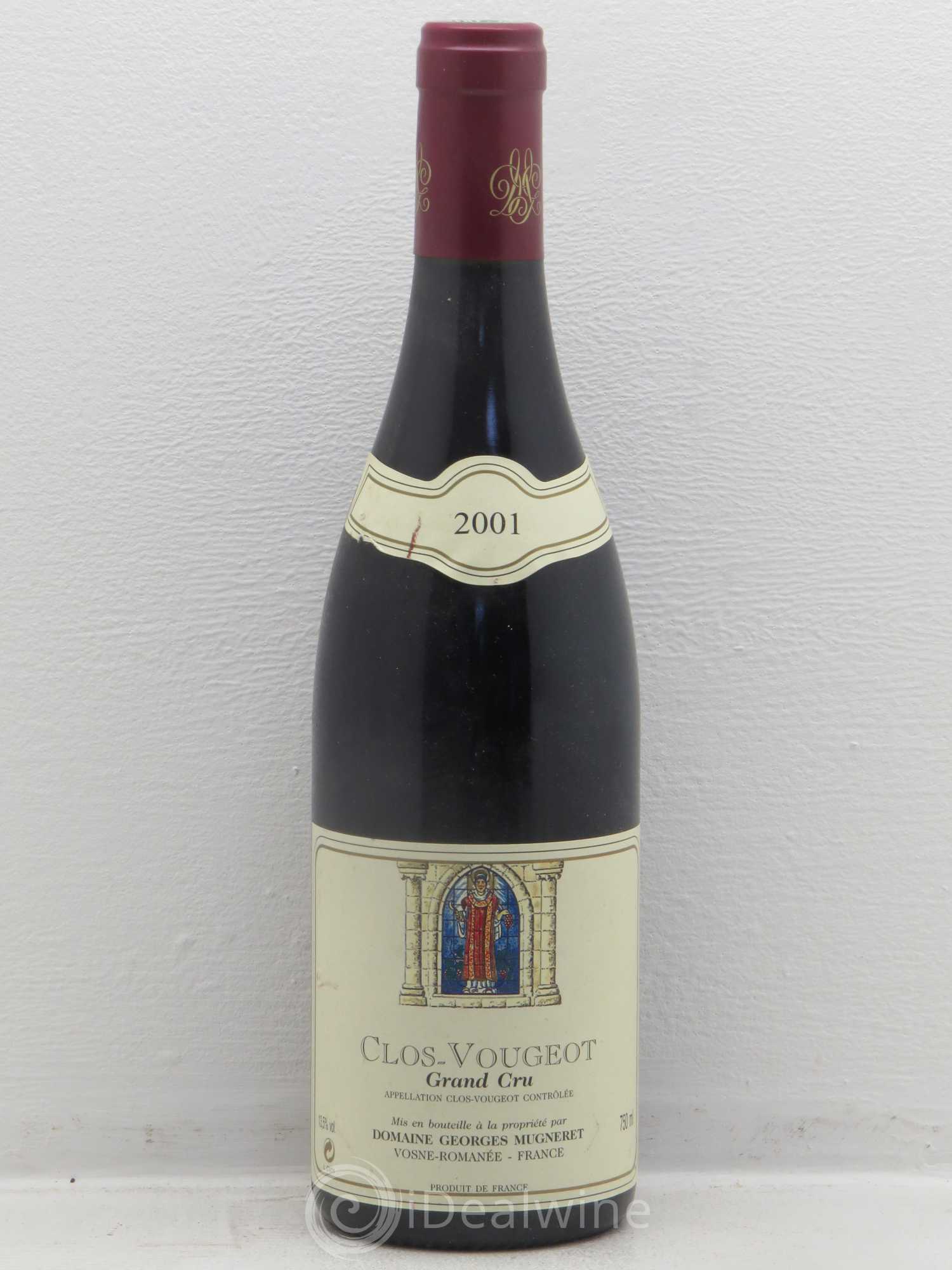 Clos de Vougeot Grand Cru Georges Mugneret-Gibourg (Domaine) 2001 - Lot de 1 bouteille - 0