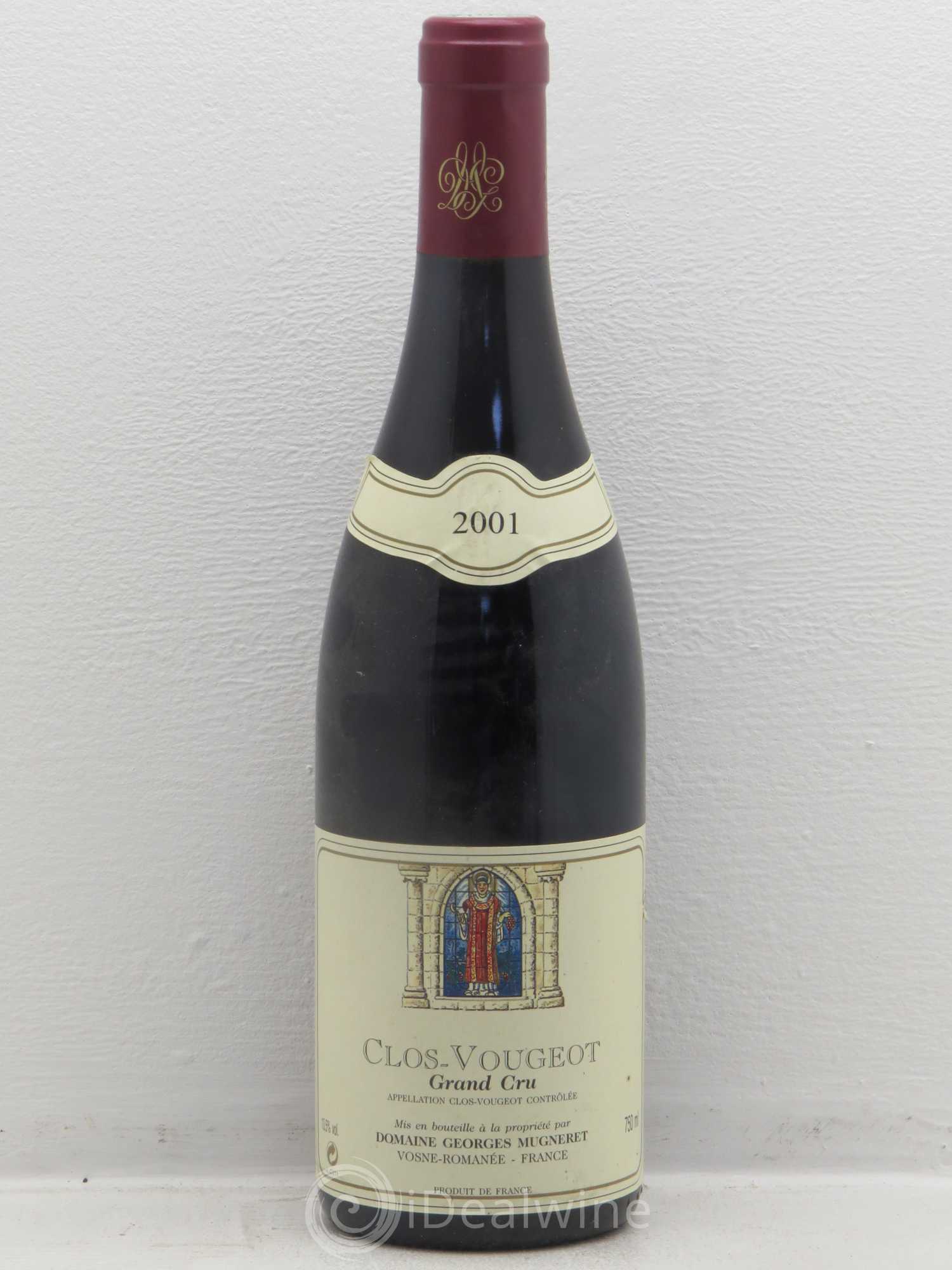 Clos de Vougeot Grand Cru Georges Mugneret-Gibourg (Domaine) 2001 - Lot de 1 bouteille - 0