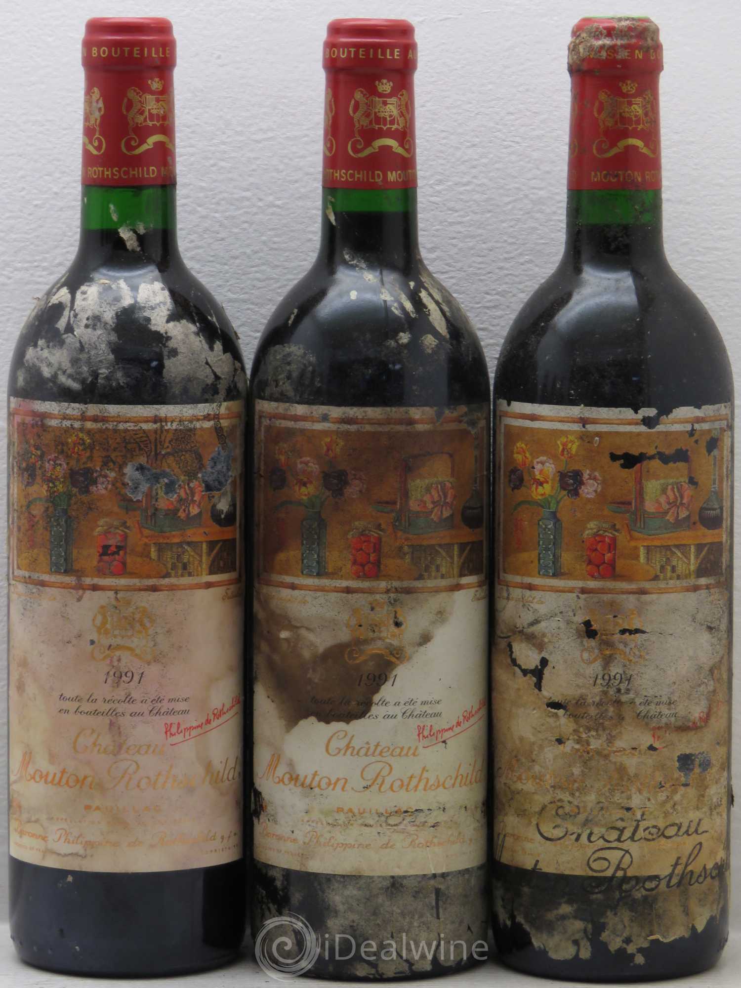 Château Mouton Rothschild 1er Grand Cru Classé 1991 - Lot de 6 bouteilles - 1