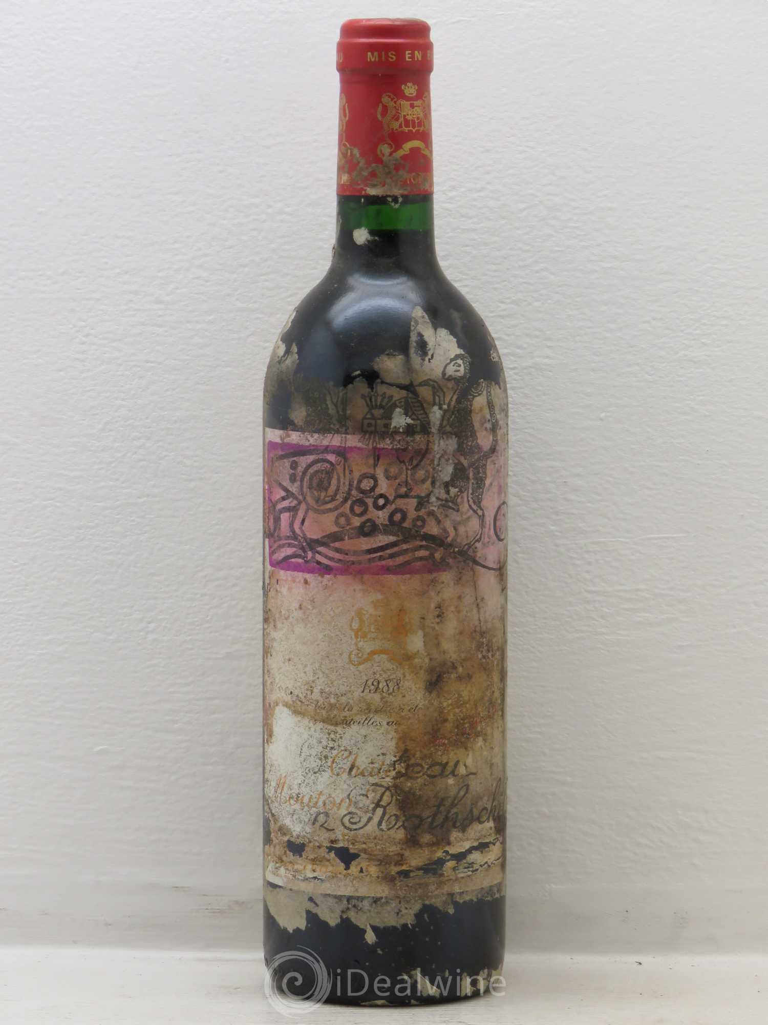 Château Mouton Rothschild 1er Grand Cru Classé 1988 - Lot de 1 bouteille - 0
