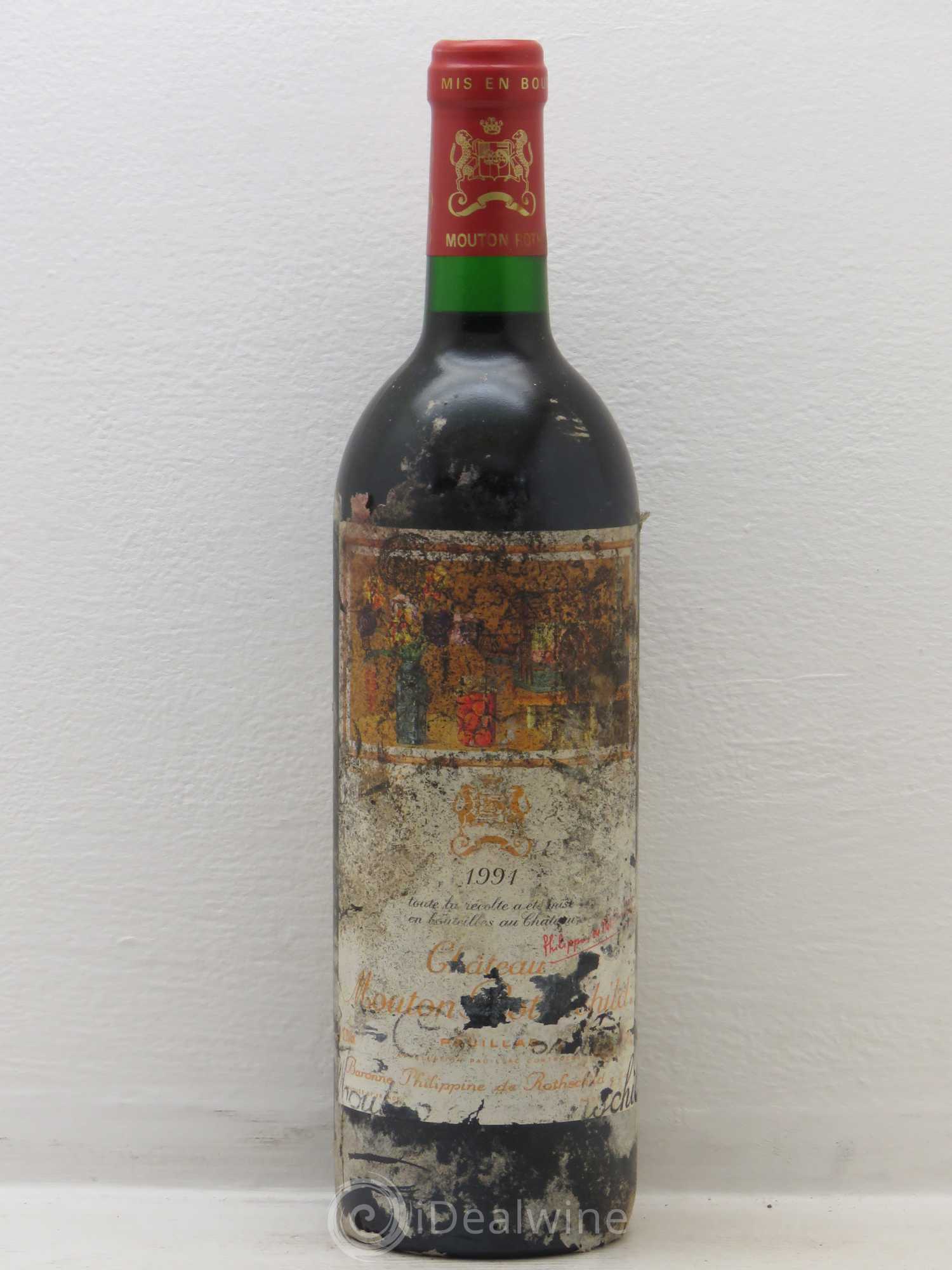 Château Mouton Rothschild 1er Grand Cru Classé 1991 - Lot de 1 bouteille - 0